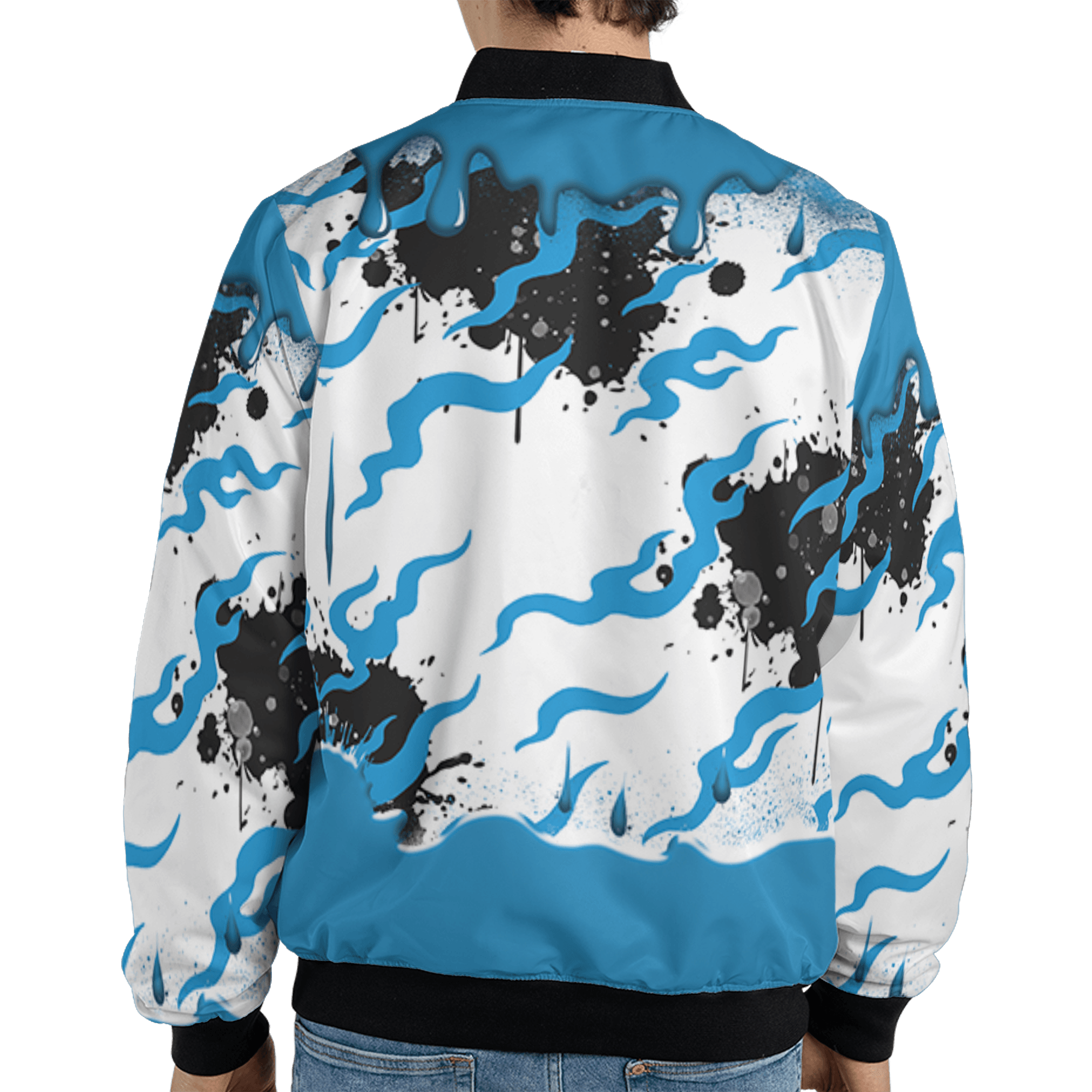 Powder Blue 9s Jacket Match Rare Breed 3D All-Over Print Drippin - NastyJamz