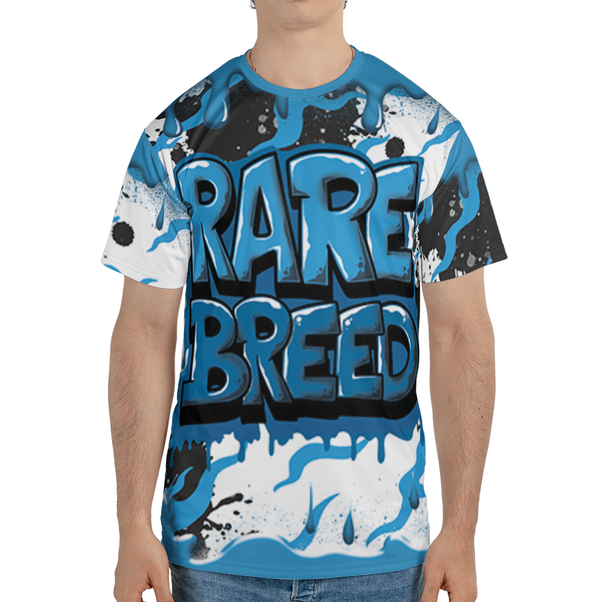 Powder Blue 9s T Shirt Match Rare Breed 3D All-Over Print Drippin - NastyJamz