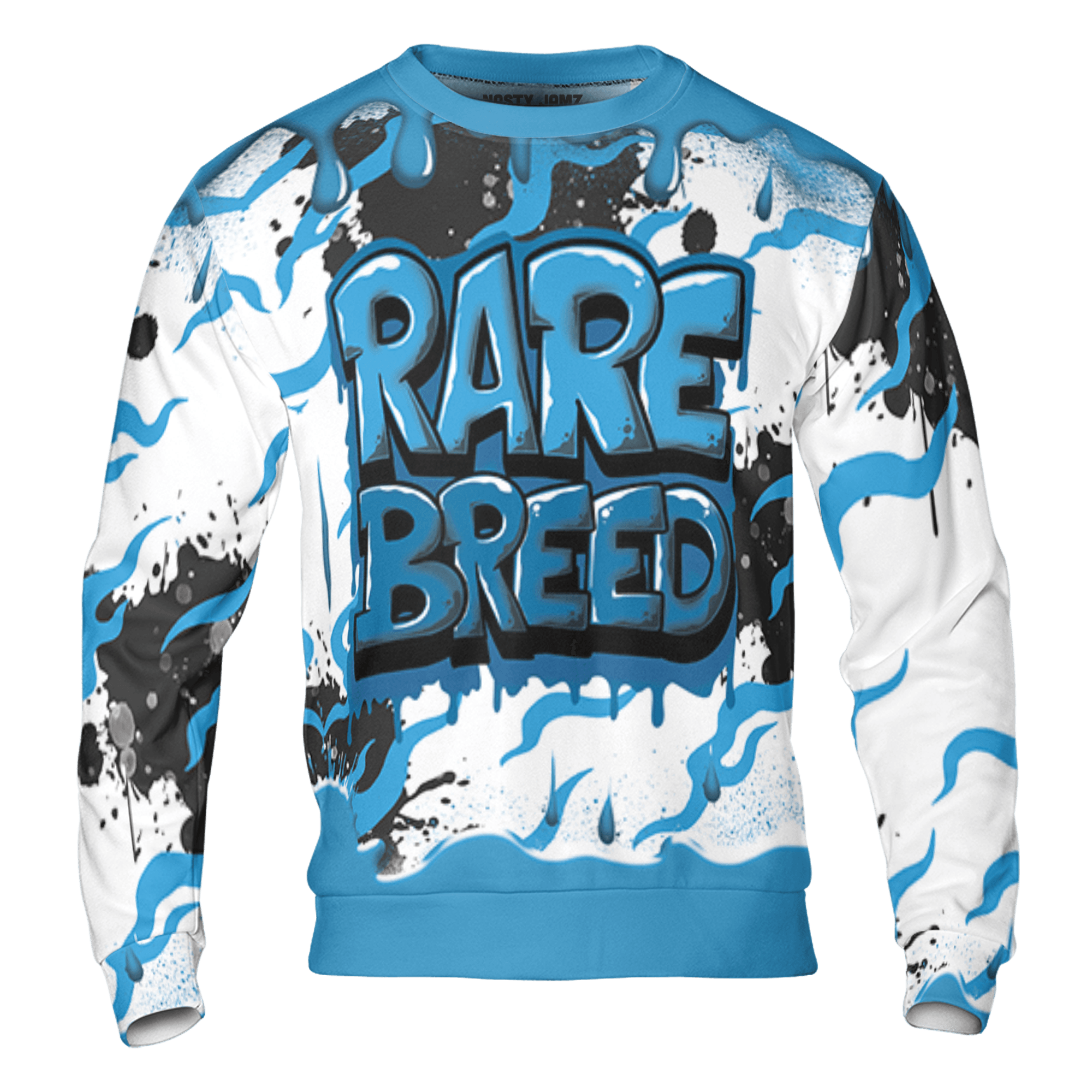 Powder Blue 9s Sweatshirt Match Rare Breed 3D All-Over Print Drippin - NastyJamz