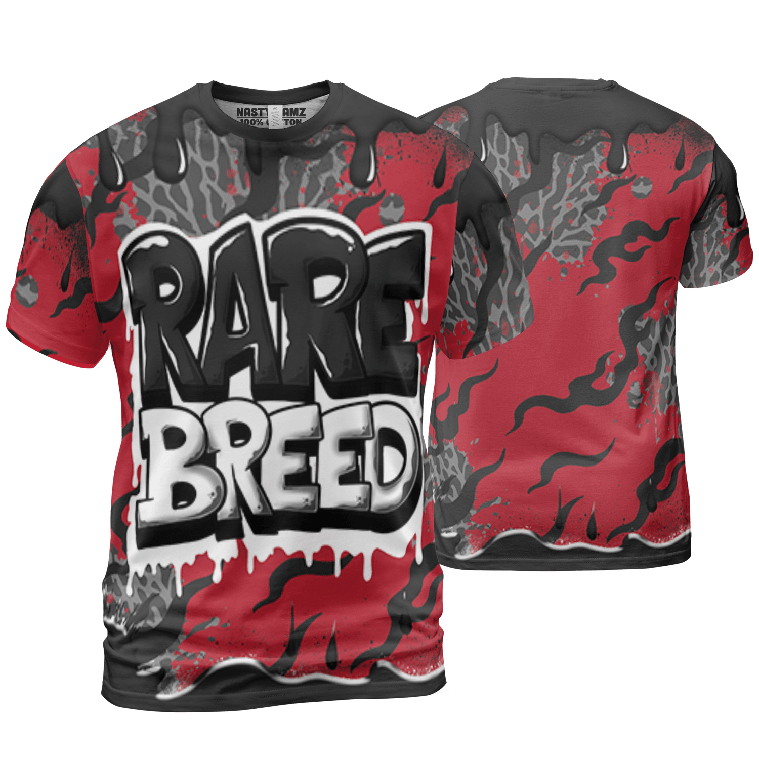 Spizike Low Bred T Shirt Match Rare Breed 3D All-Over Print Drippin - NastyJamz