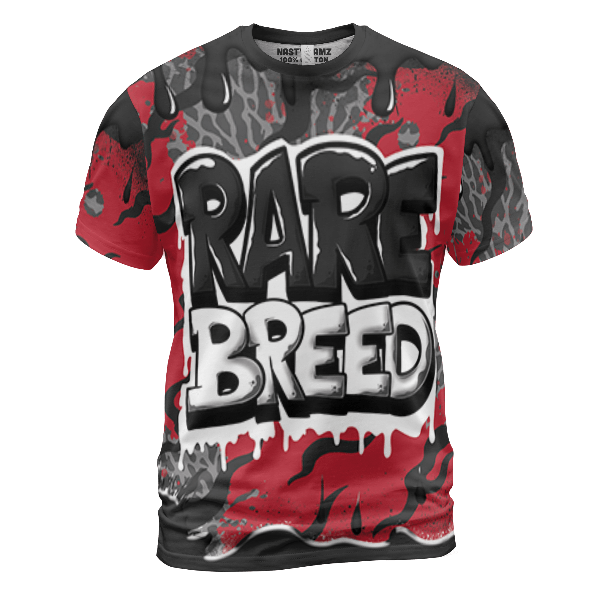 Spizike Low Bred T Shirt Match Rare Breed 3D All-Over Print Drippin - NastyJamz