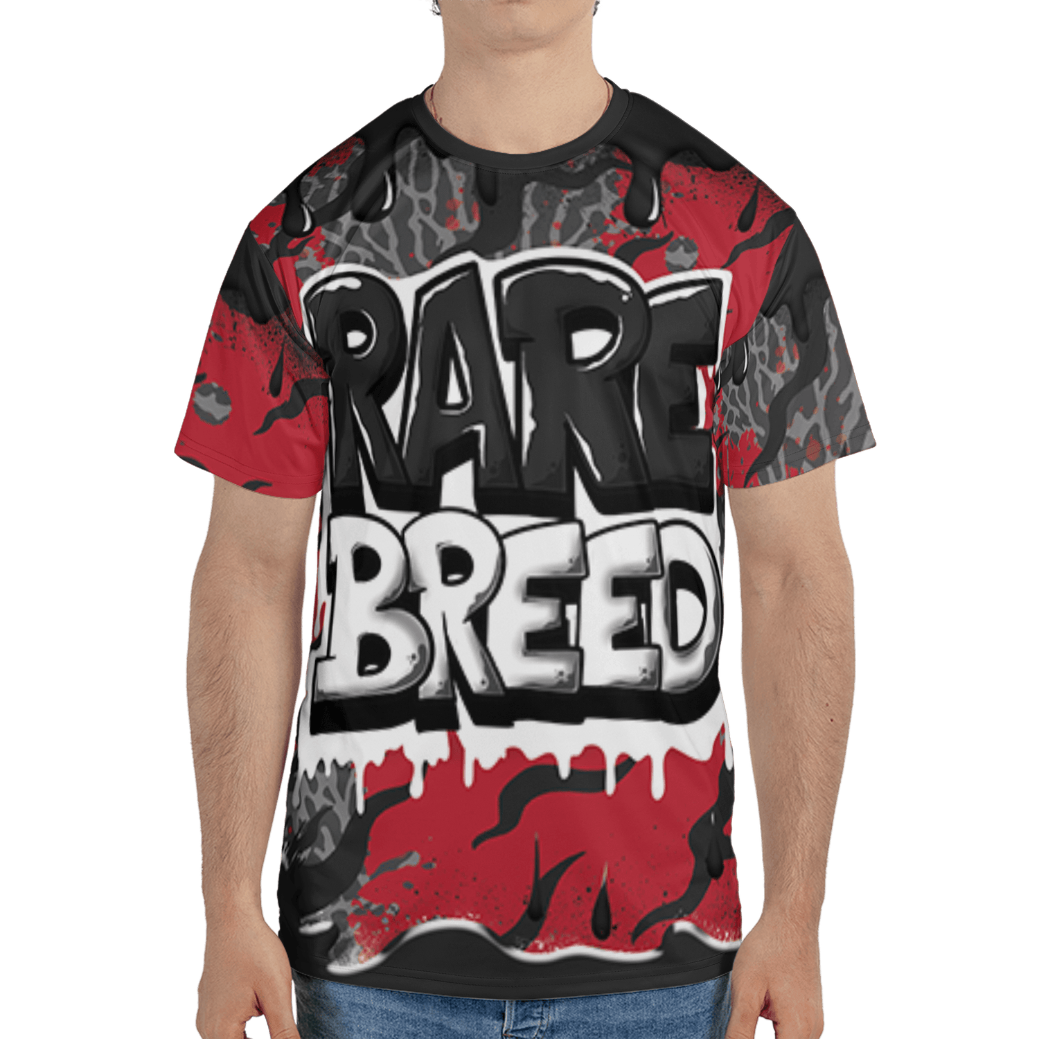 Spizike Low Bred T Shirt Match Rare Breed 3D All-Over Print Drippin - NastyJamz