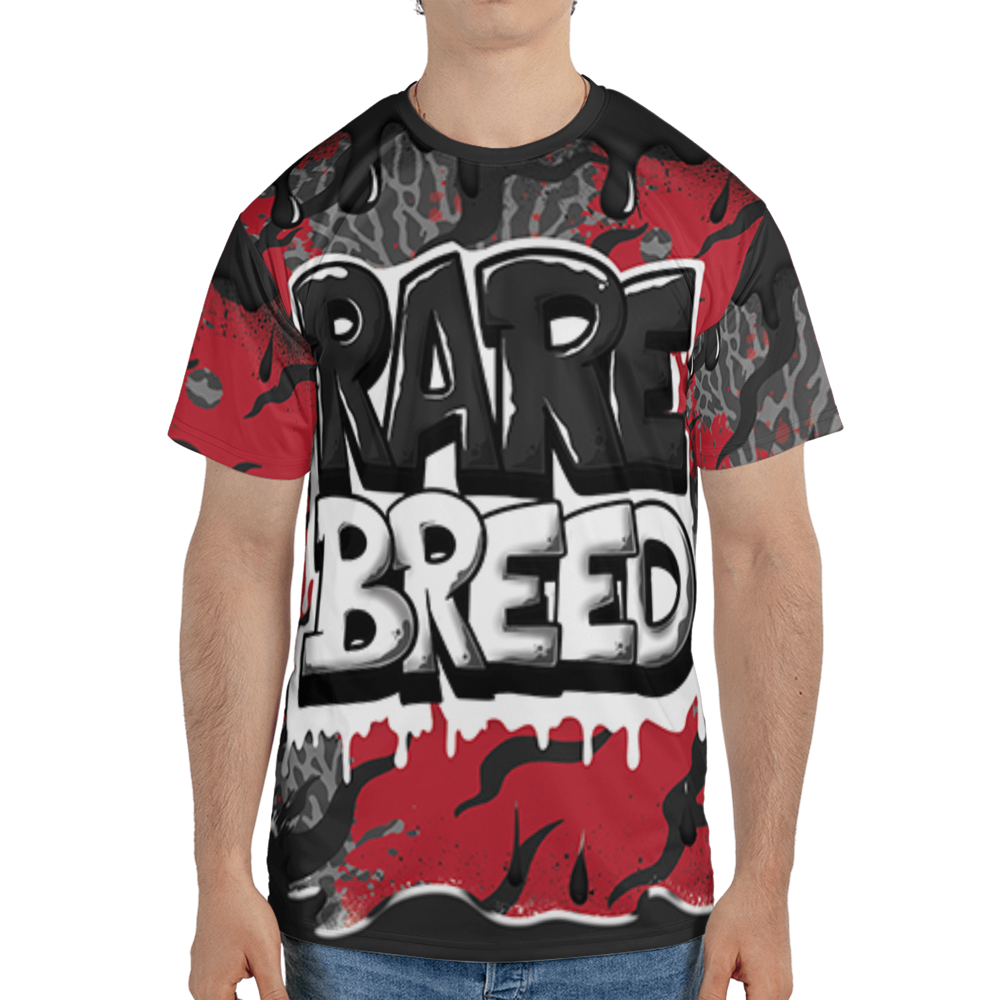Spizike Low Bred T Shirt Match Rare Breed 3D All-Over Print Drippin - NastyJamz