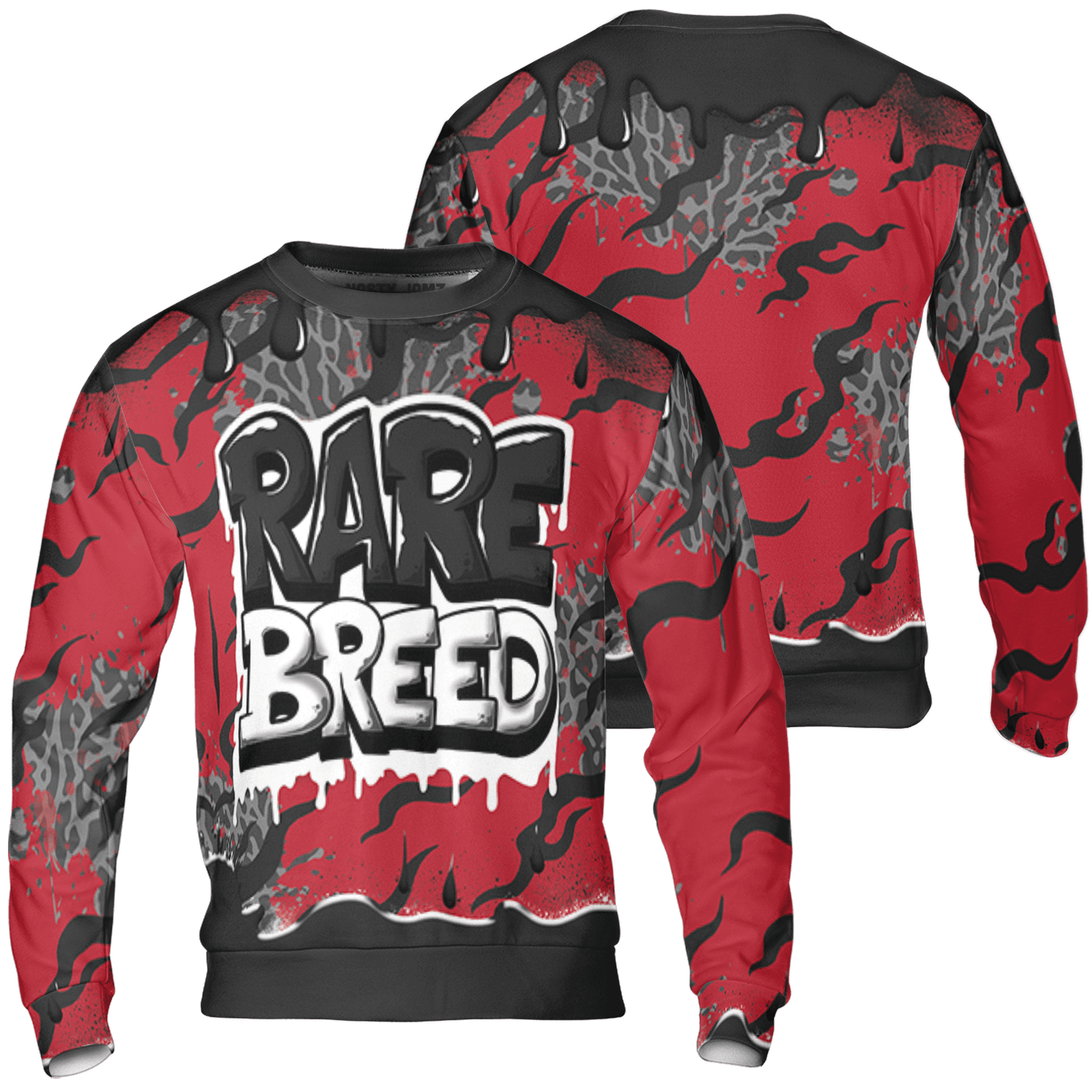 Spizike Low Bred Sweatshirt Match Rare Breed 3D All-Over Print Drippin - NastyJamz