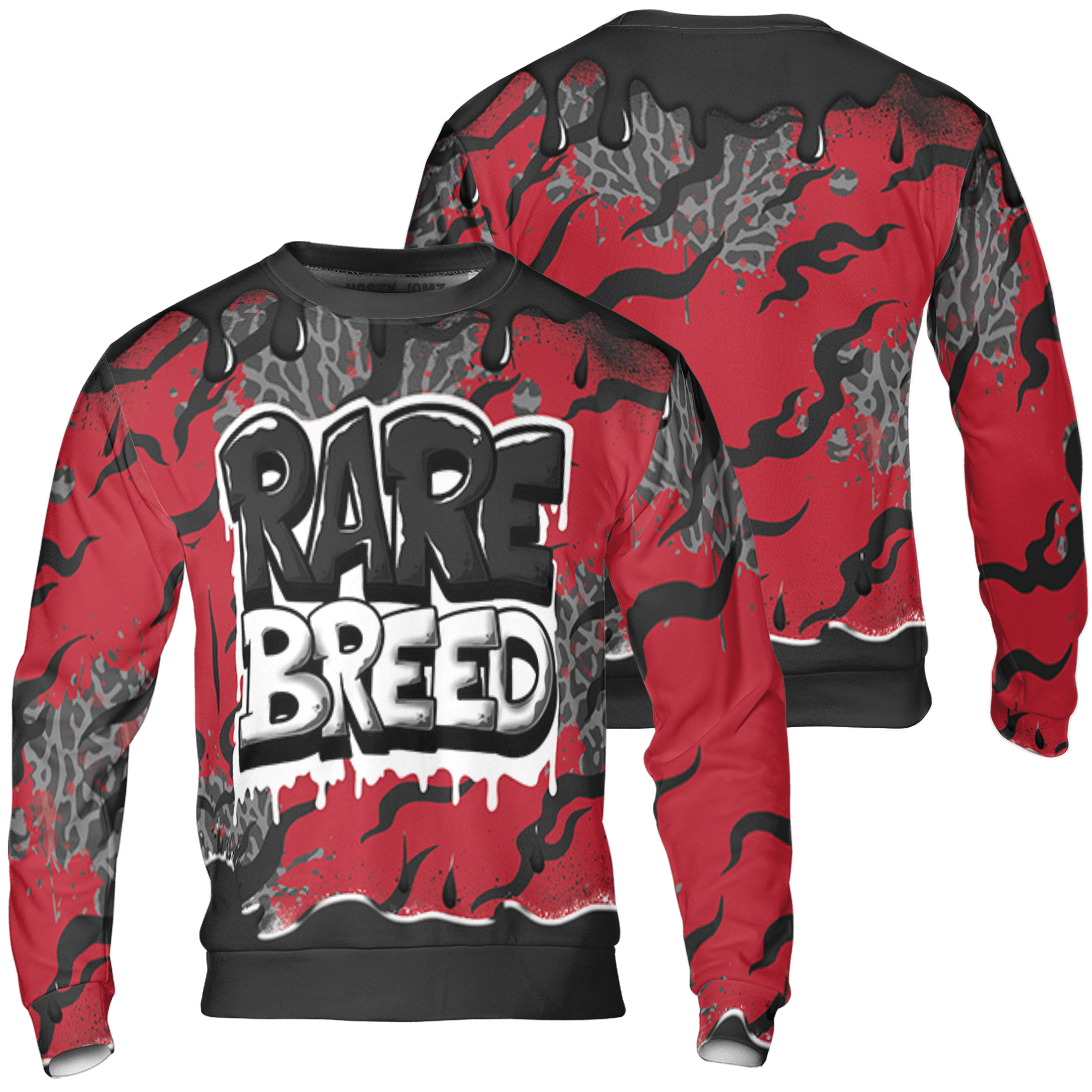 Spizike Low Bred Sweatshirt Match Rare Breed 3D All-Over Print Drippin - NastyJamz