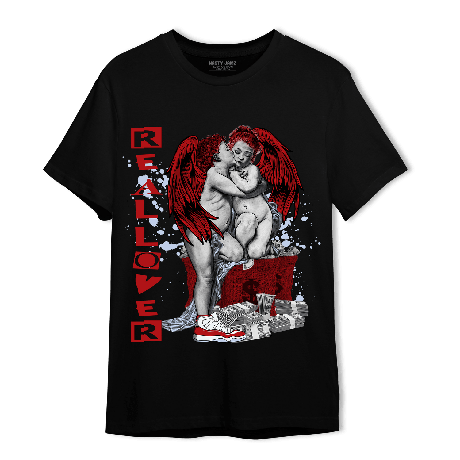 Cherry 11s T Shirt Match Real Lover Angel - NastyJamz