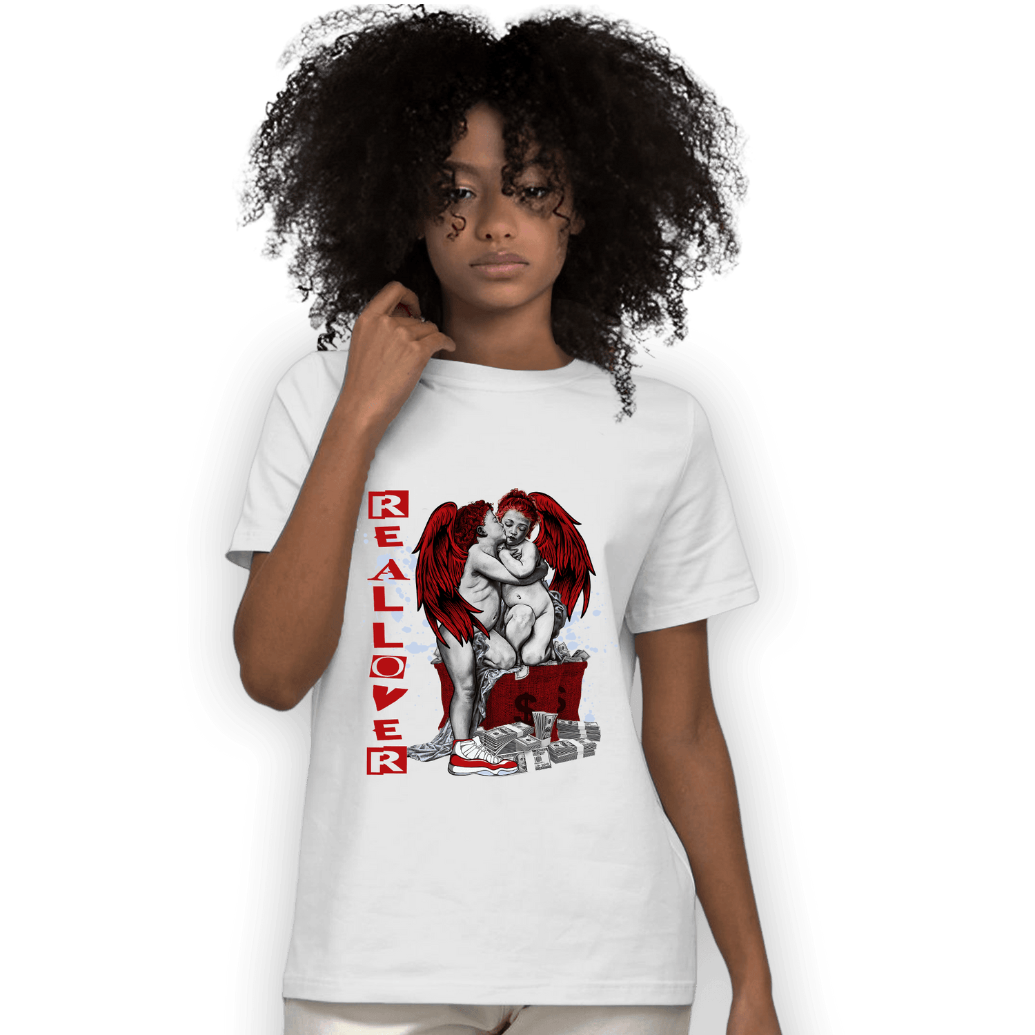 Cherry 11s T Shirt Match Real Lover Angel - NastyJamz
