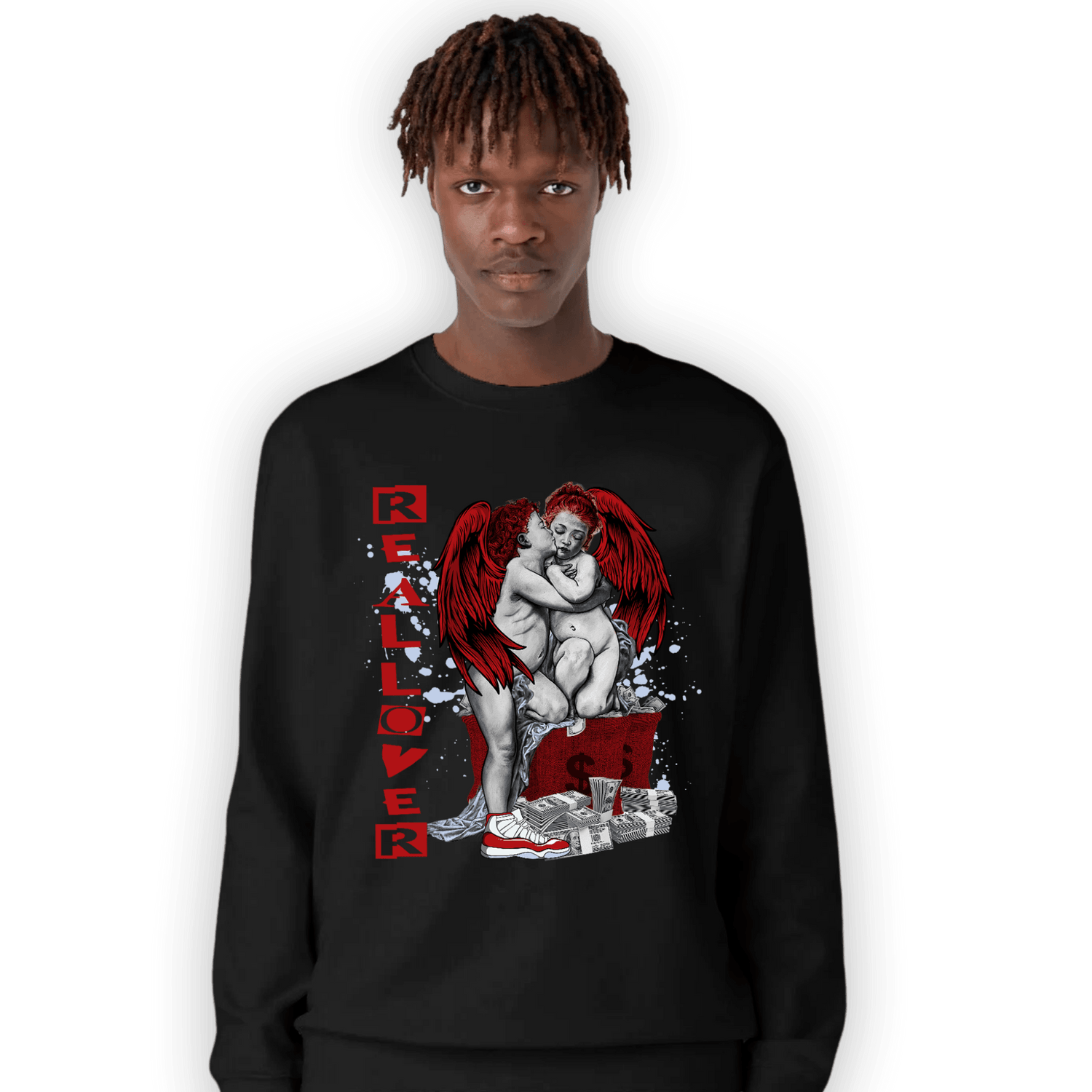 Cherry 11s Sweatshirt Match Real Lover Angel - NastyJamz