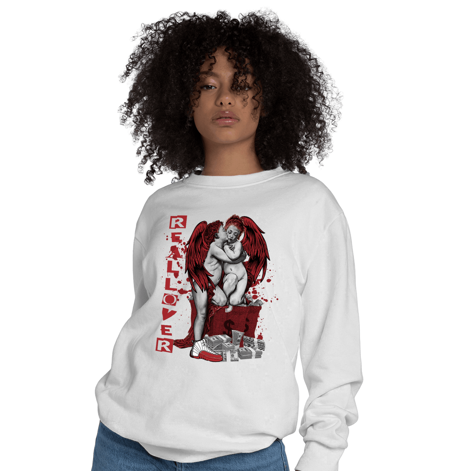 Cherry 12s Sweatshirt Match Real Lover Angel - NastyJamz