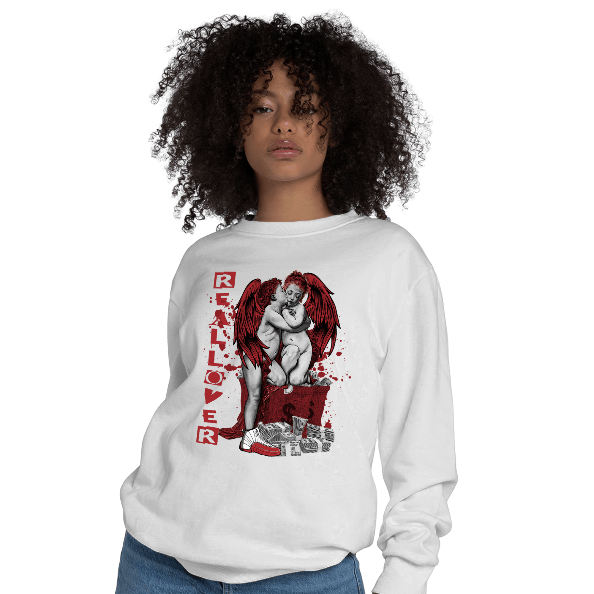 Cherry 12s Sweatshirt Match Real Lover Angel - NastyJamz
