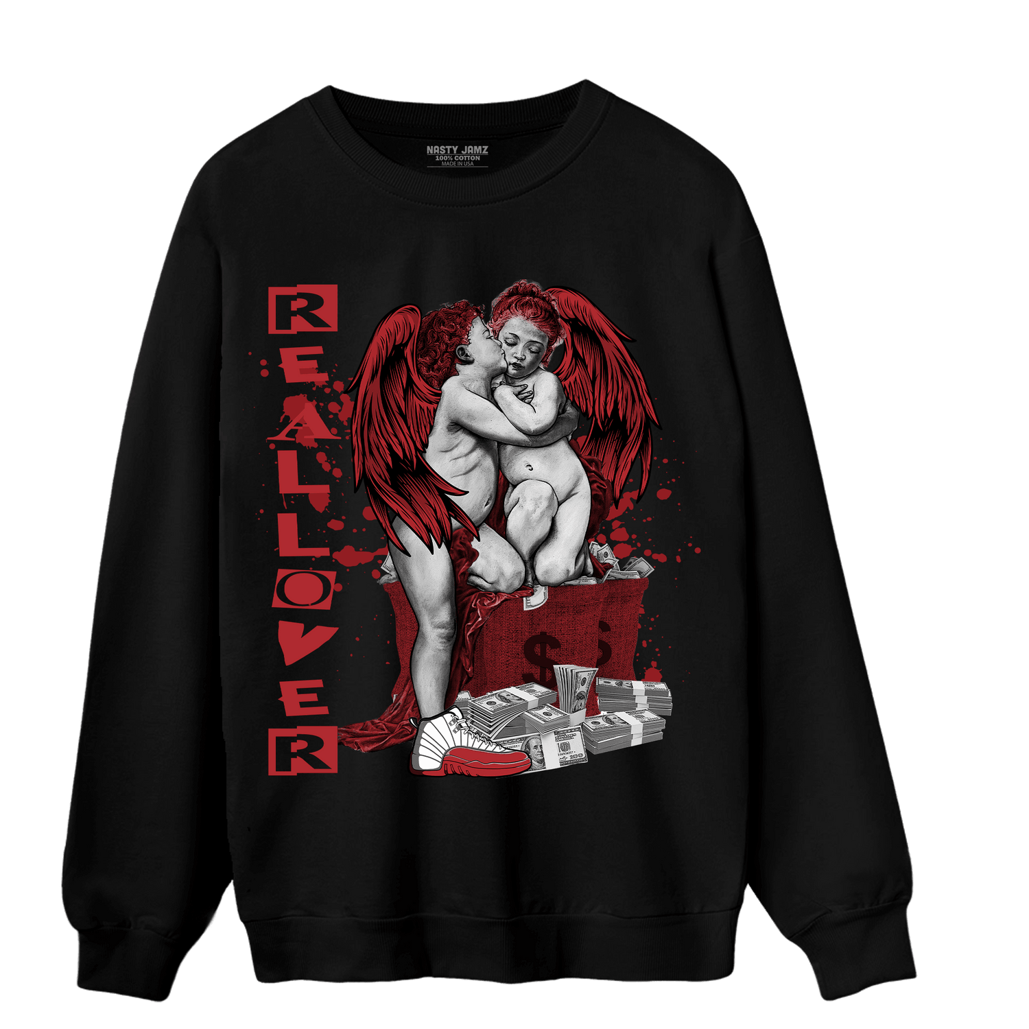 Cherry 12s Sweatshirt Match Real Lover Angel - NastyJamz