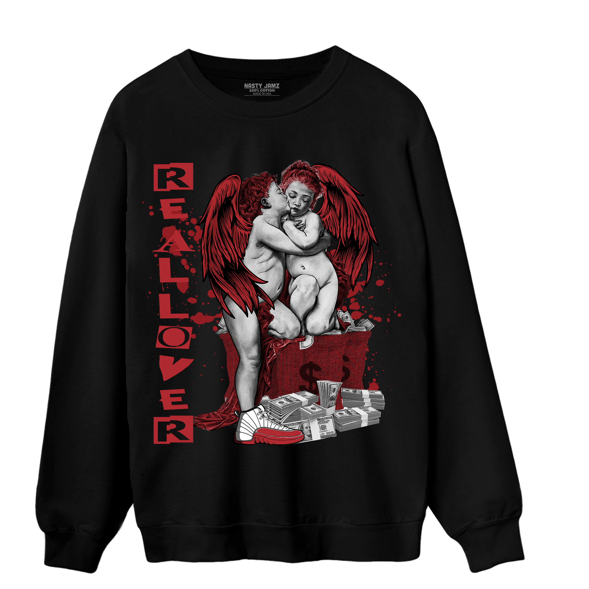 Cherry 12s Sweatshirt Match Real Lover Angel - NastyJamz