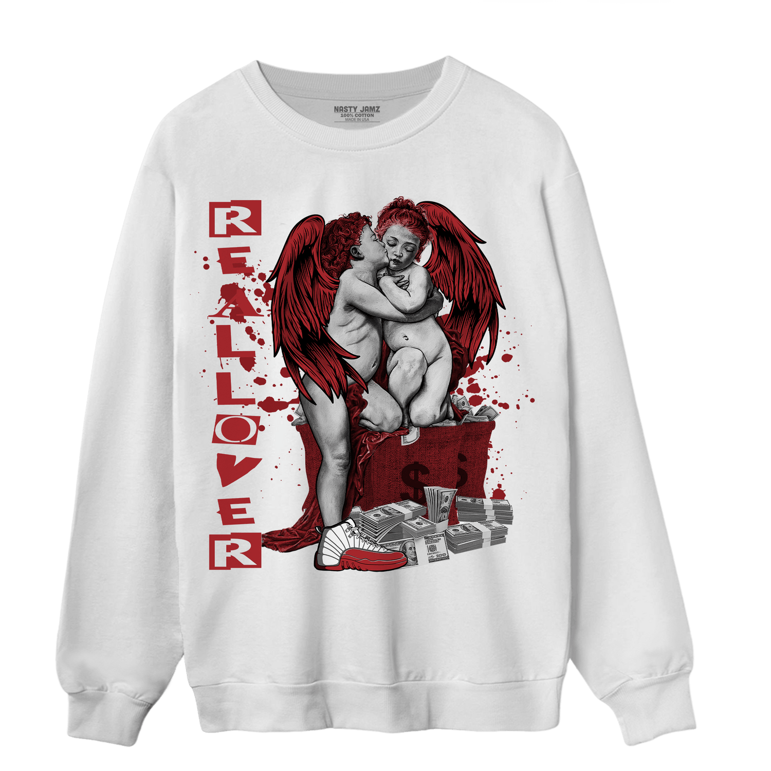 Cherry 12s Sweatshirt Match Real Lover Angel - NastyJamz
