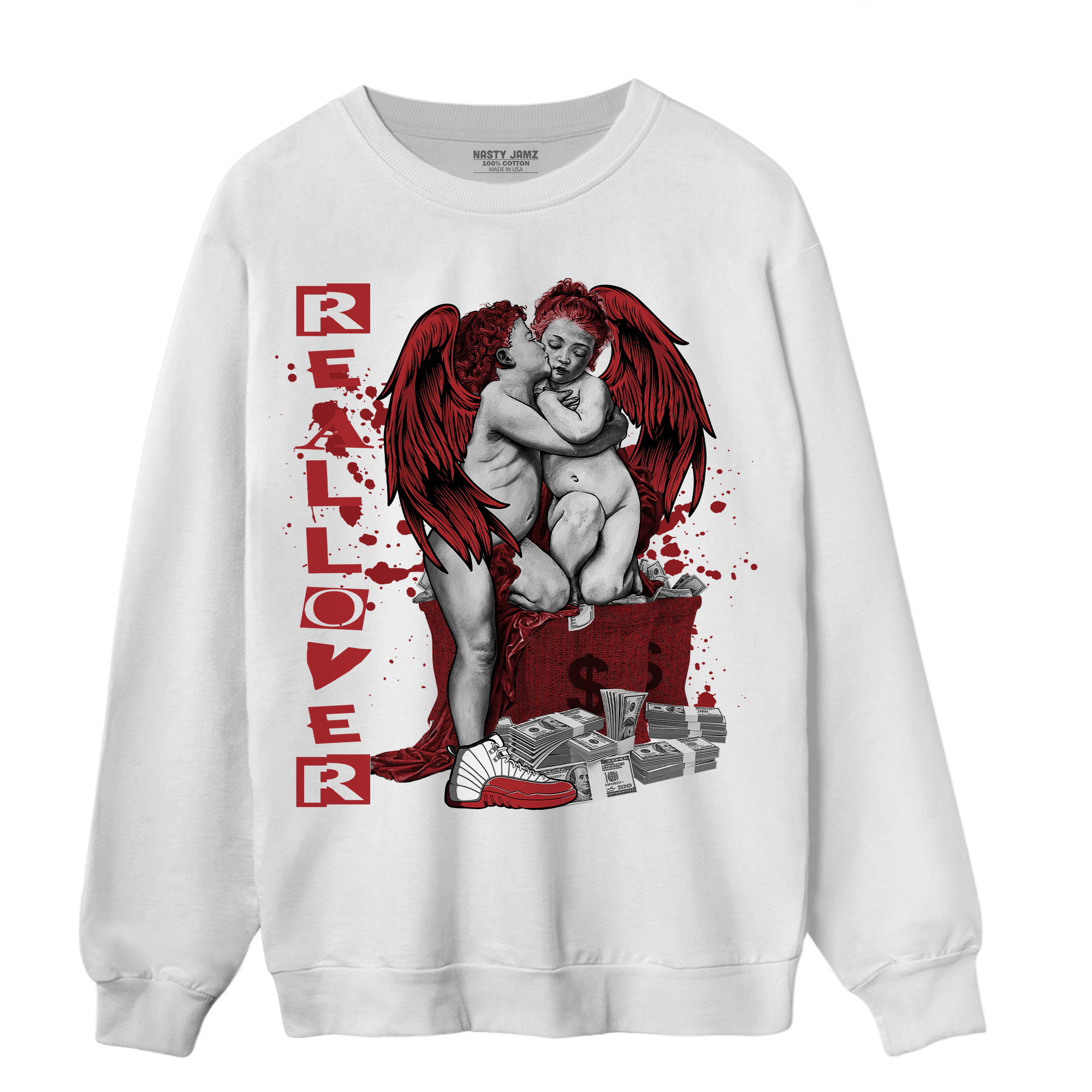Cherry 12s Sweatshirt Match Real Lover Angel - NastyJamz