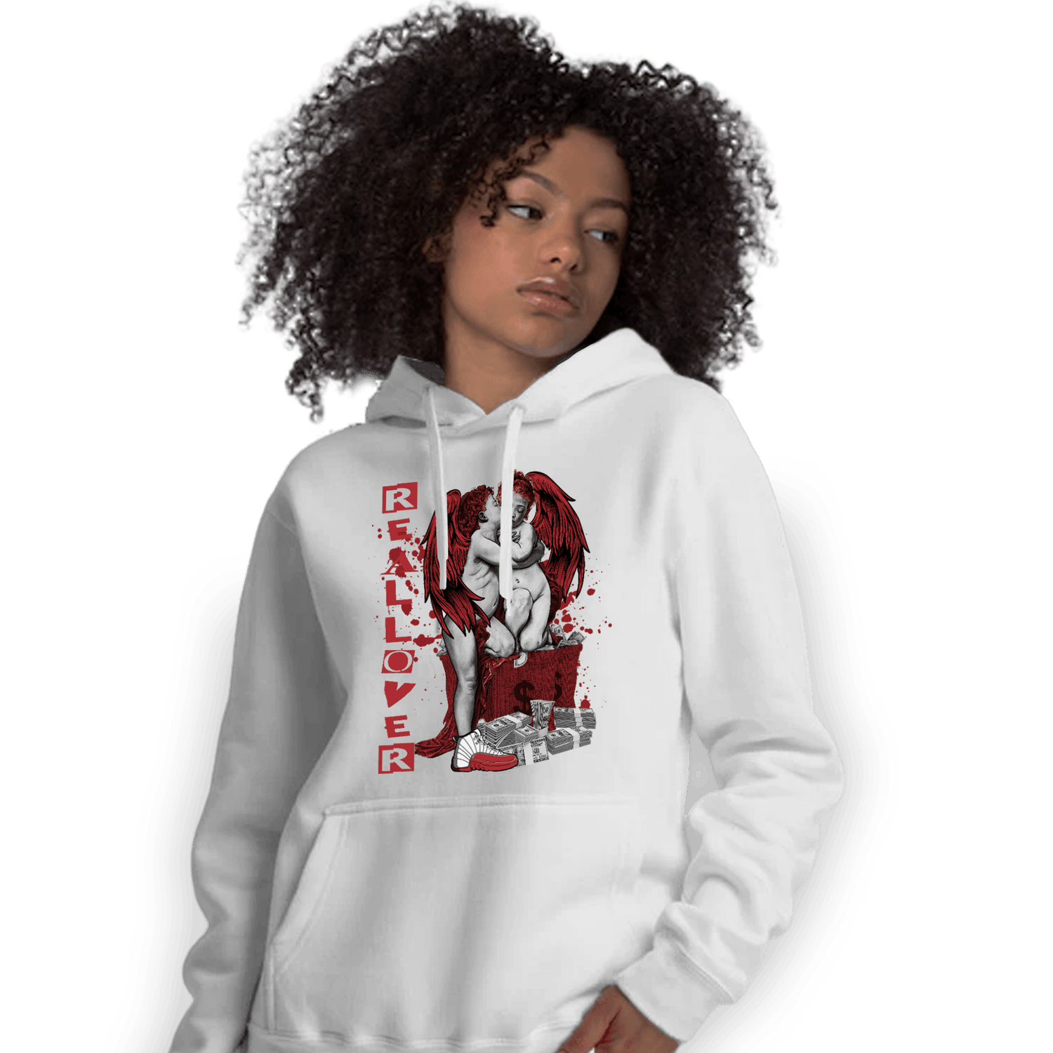 Cherry 12s Hoodie Match Real Lover Angel - NastyJamz