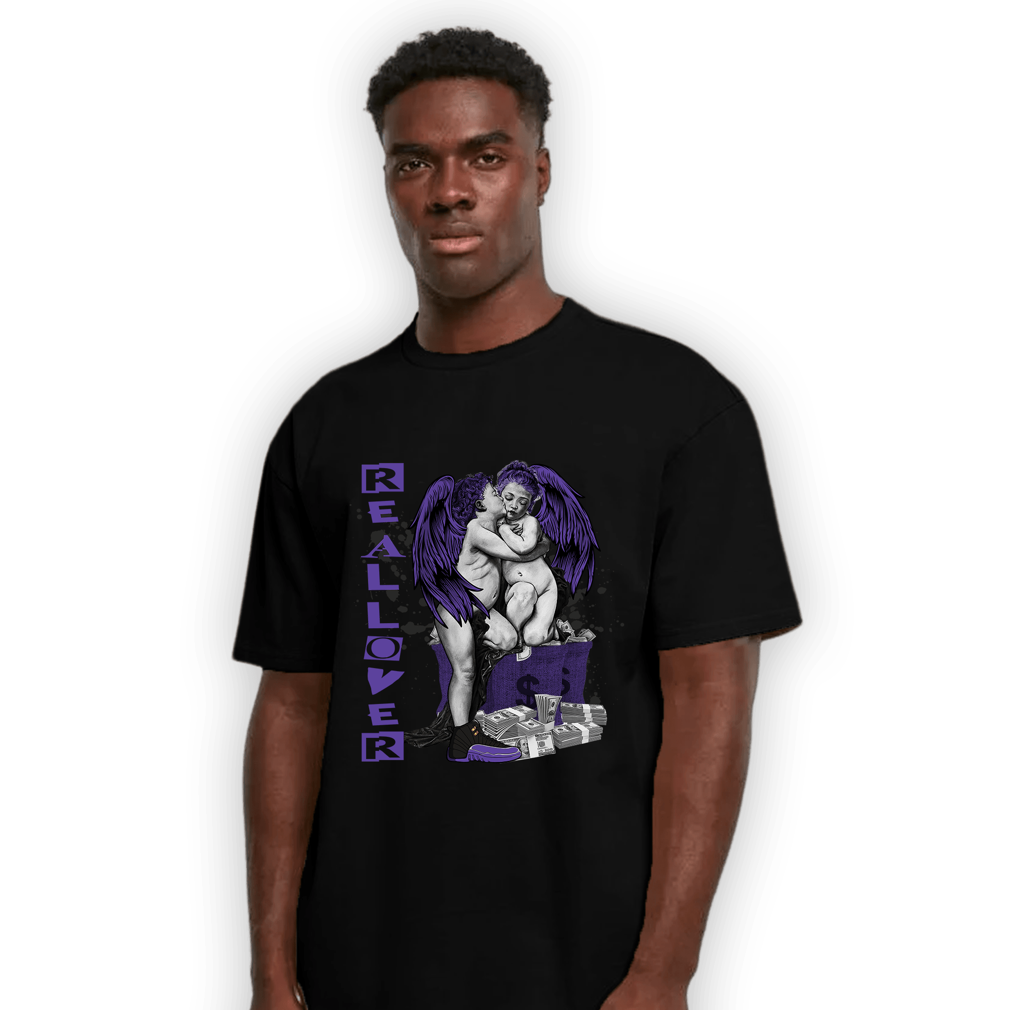 Field Purple 12s T Shirt Match Real Lover Angel - NastyJamz