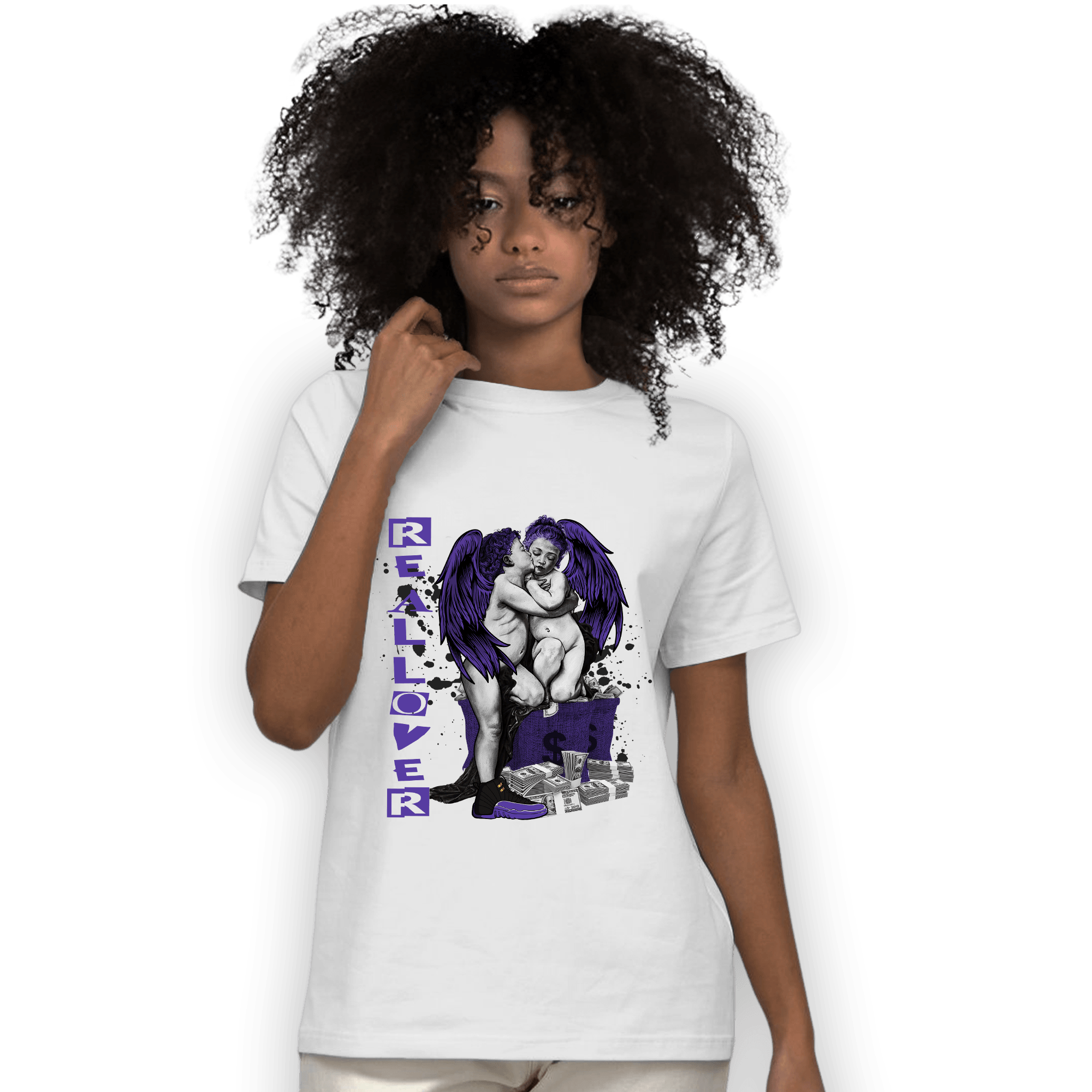 Field Purple 12s T Shirt Match Real Lover Angel - NastyJamz