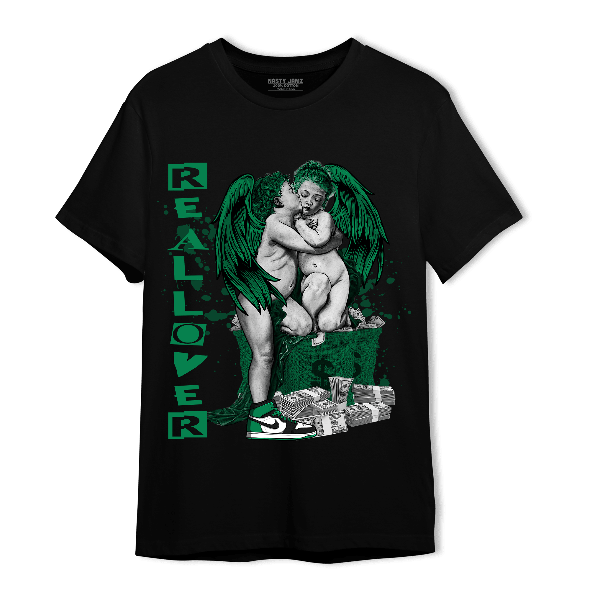 Celtic Lucky Green 1s T Shirt Match Real Lover Angel - NastyJamz