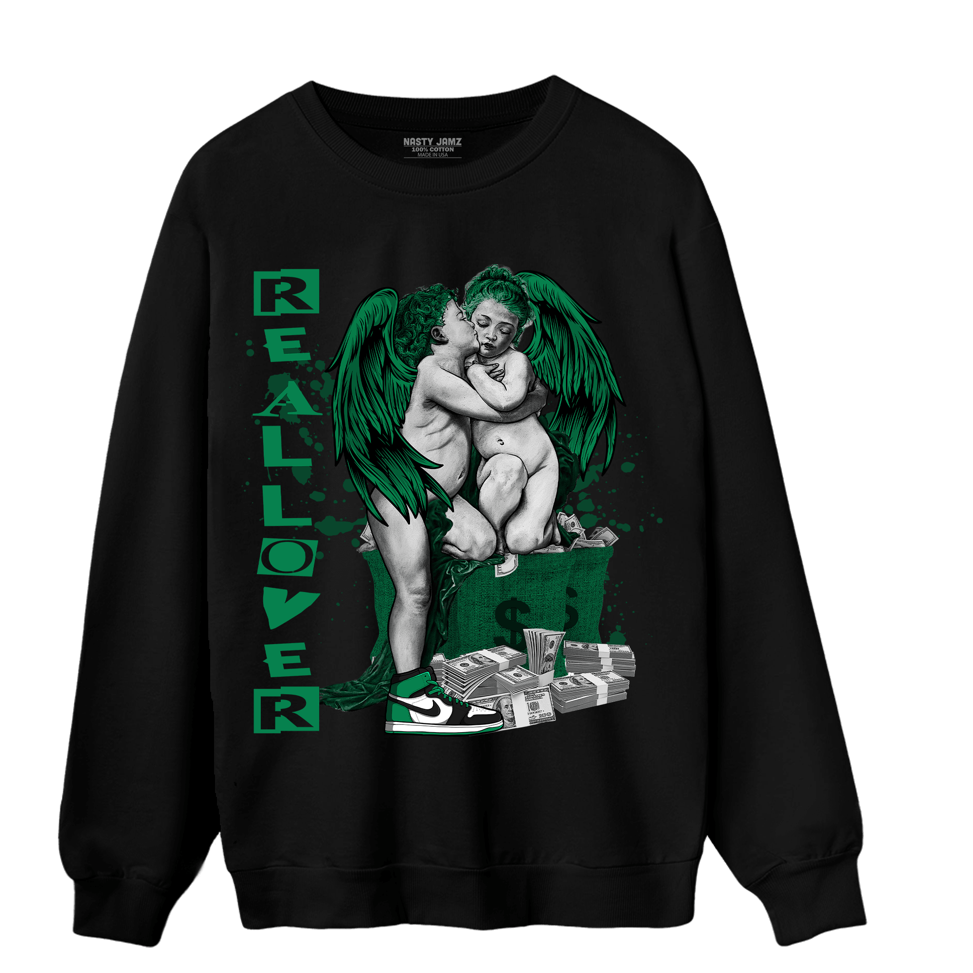 Celtic Lucky Green 1s Sweatshirt Match Real Lover Angel - NastyJamz