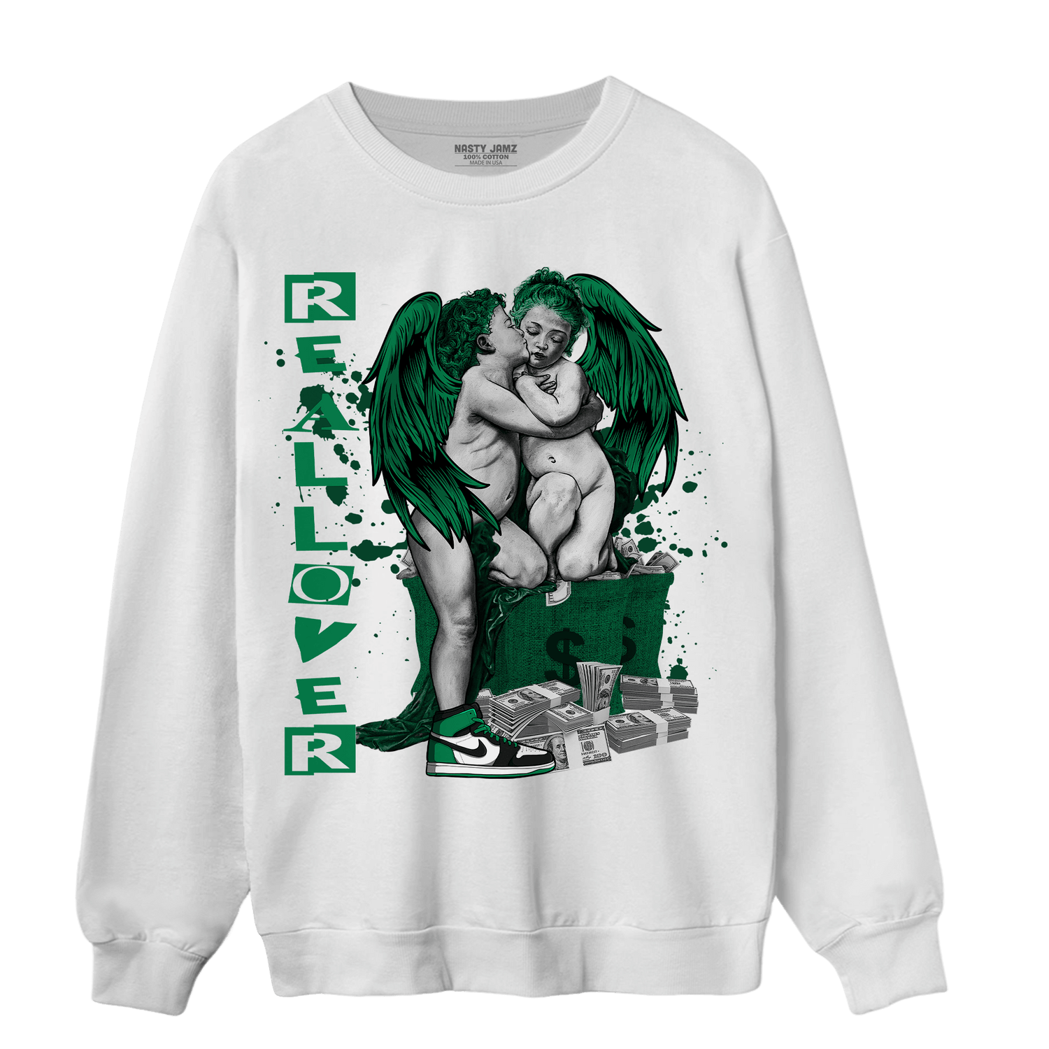 Celtic Lucky Green 1s Sweatshirt Match Real Lover Angel - NastyJamz
