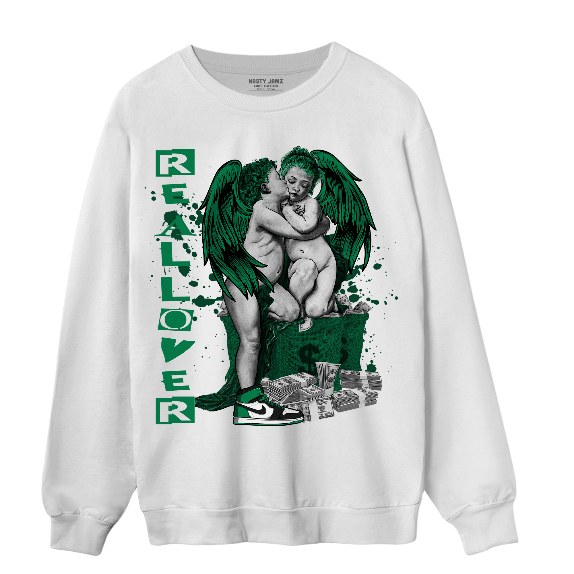 Celtic Lucky Green 1s Sweatshirt Match Real Lover Angel - NastyJamz