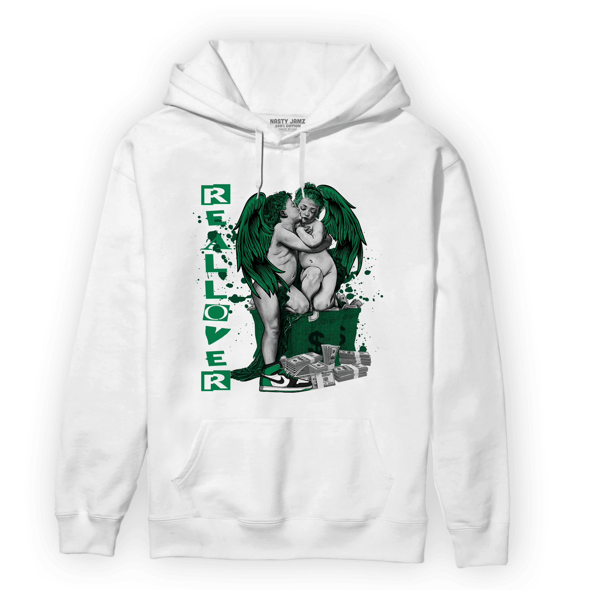 Celtic Lucky Green 1s Hoodie Match Real Lover Angel - NastyJamz