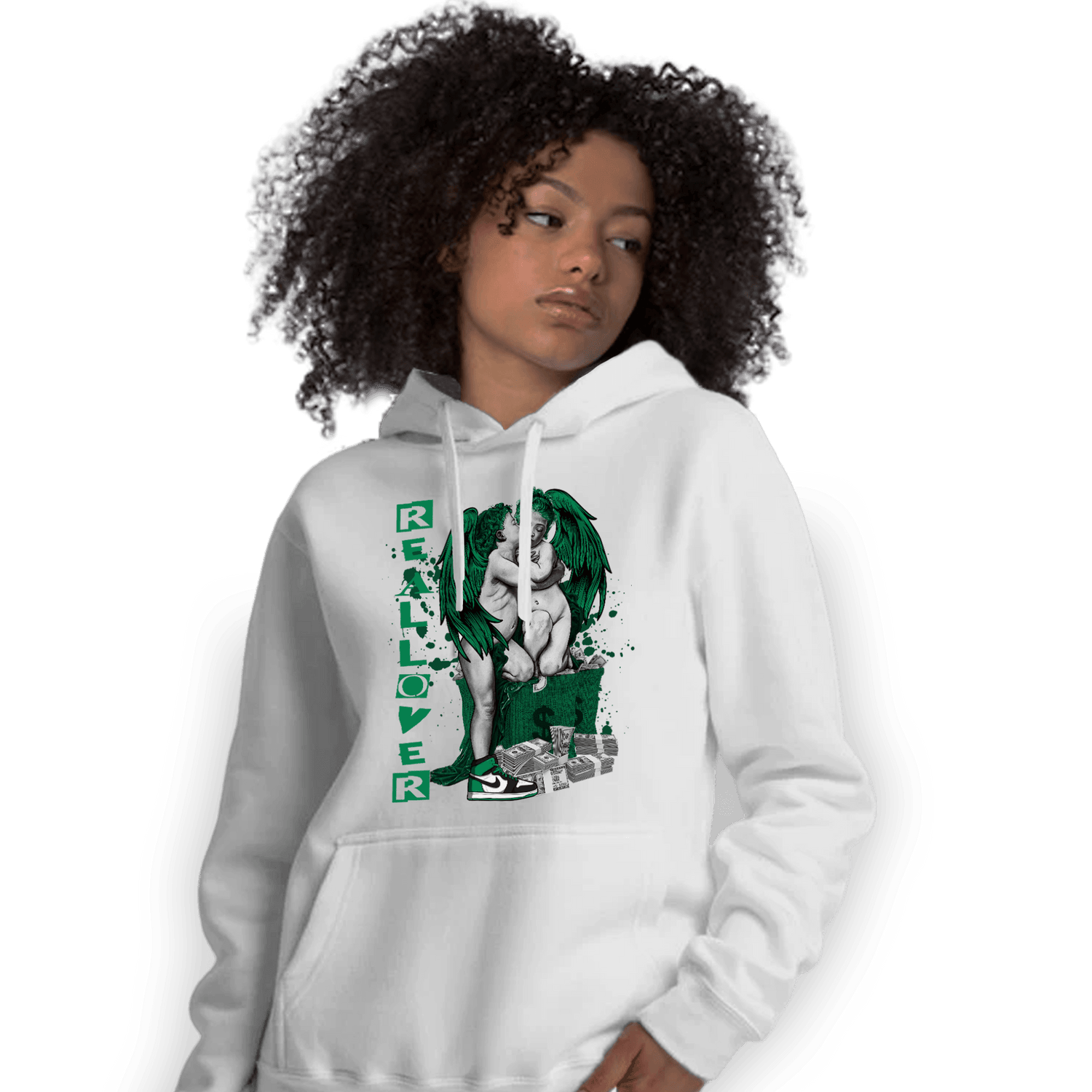 Celtic Lucky Green 1s Hoodie Match Real Lover Angel - NastyJamz