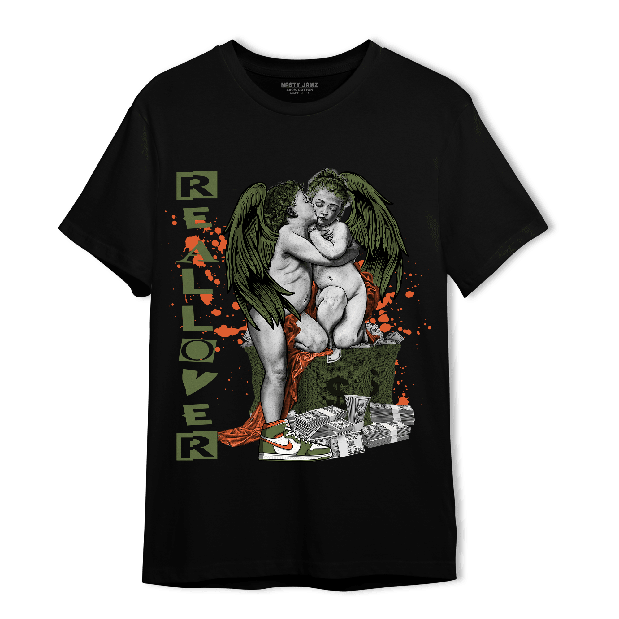 High OG Celadon 1s T Shirt Match Real Lover Angel - NastyJamz