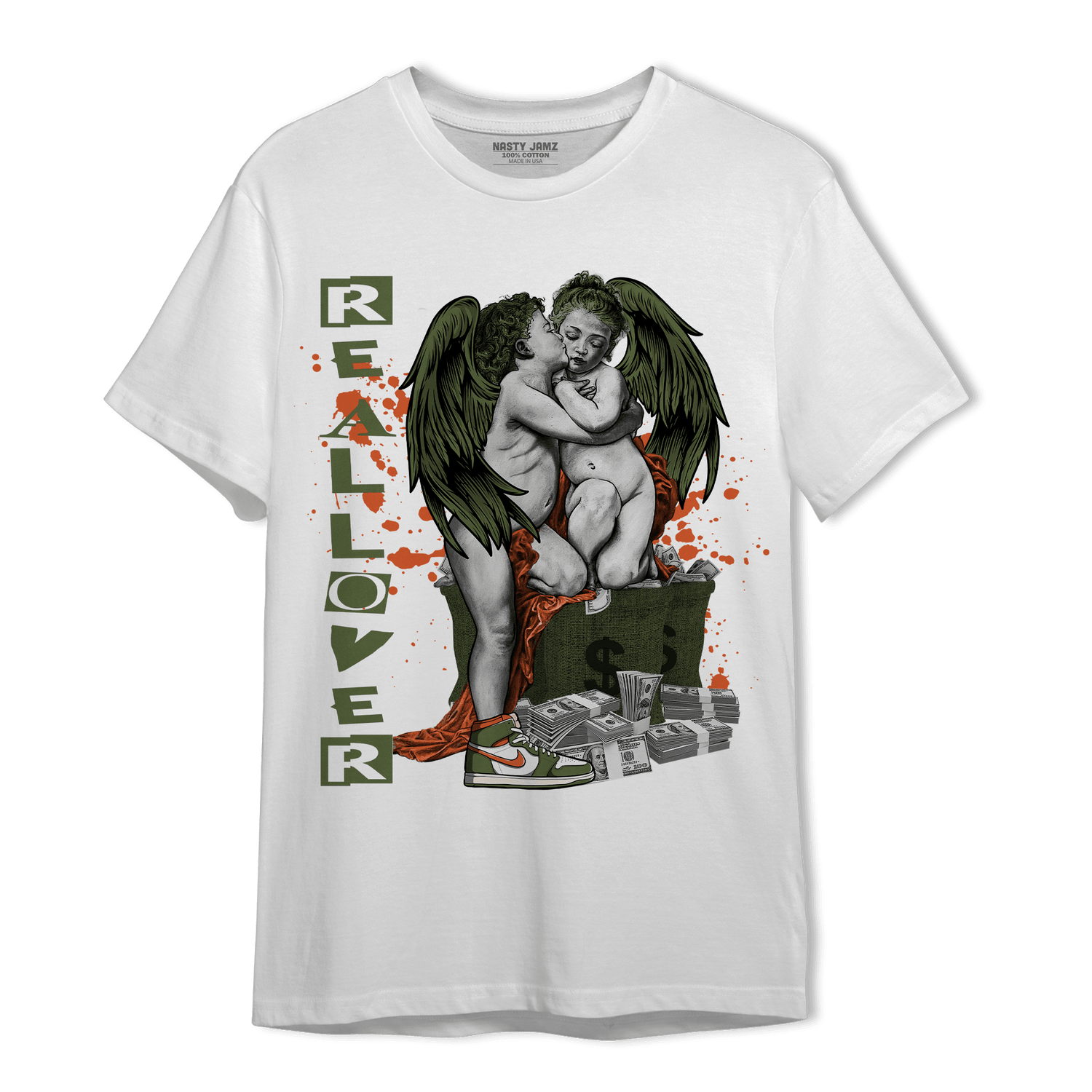 High OG Celadon 1s T Shirt Match Real Lover Angel - NastyJamz