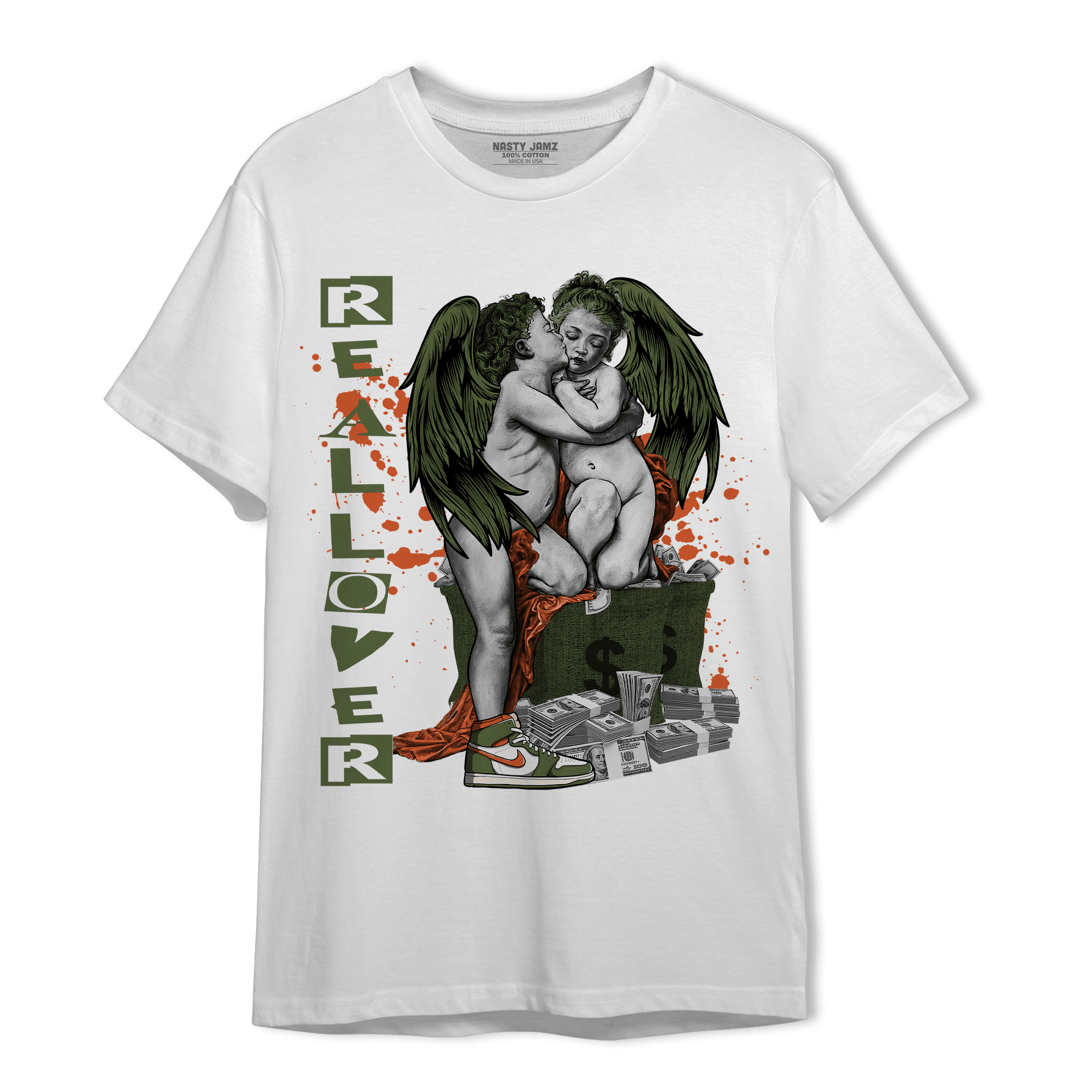 High OG Celadon 1s T Shirt Match Real Lover Angel - NastyJamz