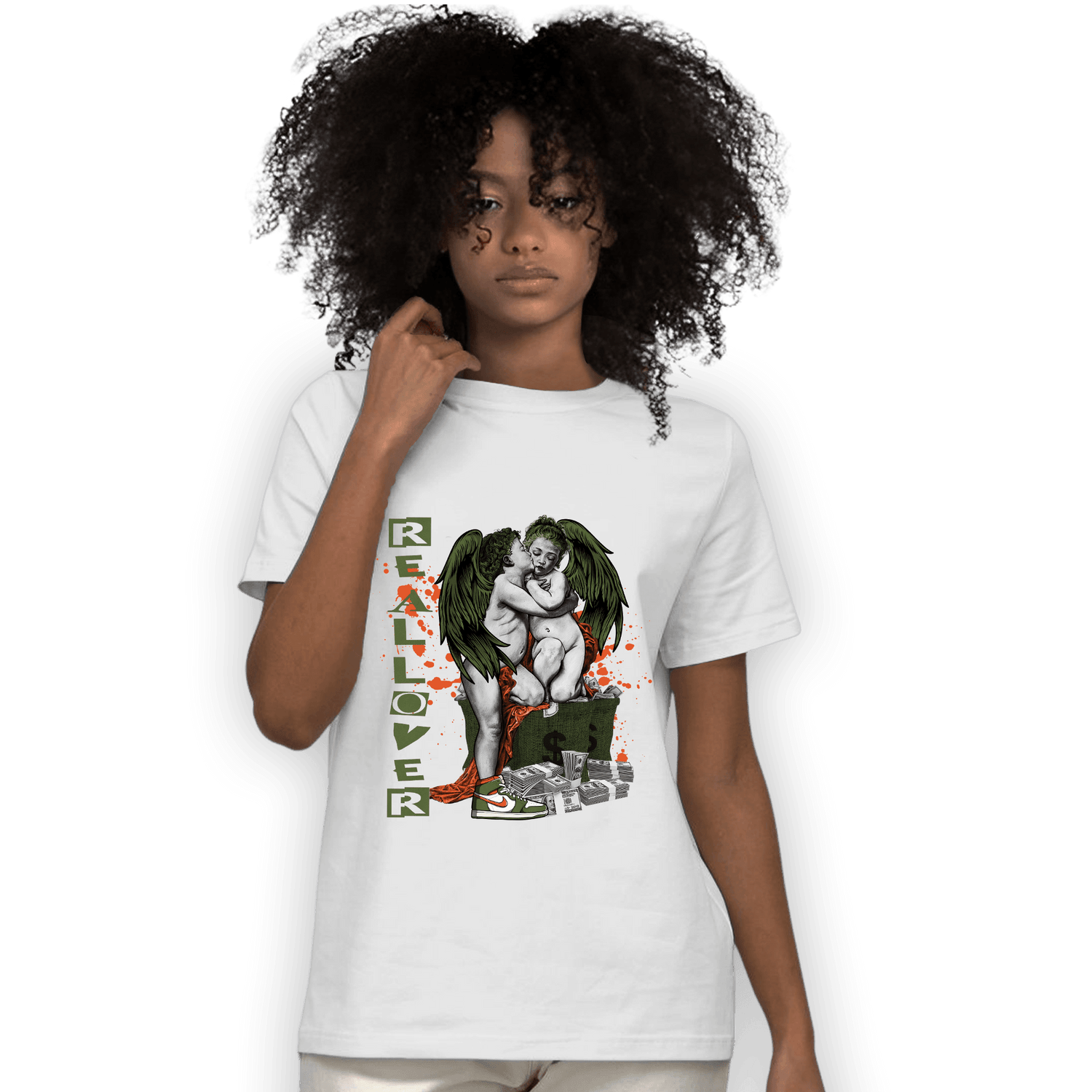 High OG Celadon 1s T Shirt Match Real Lover Angel - NastyJamz