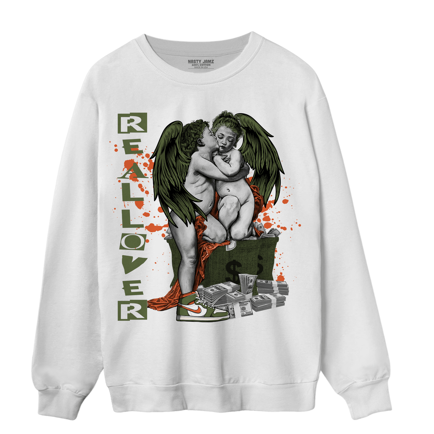 High OG Celadon 1s Sweatshirt Match Real Lover Angel - NastyJamz