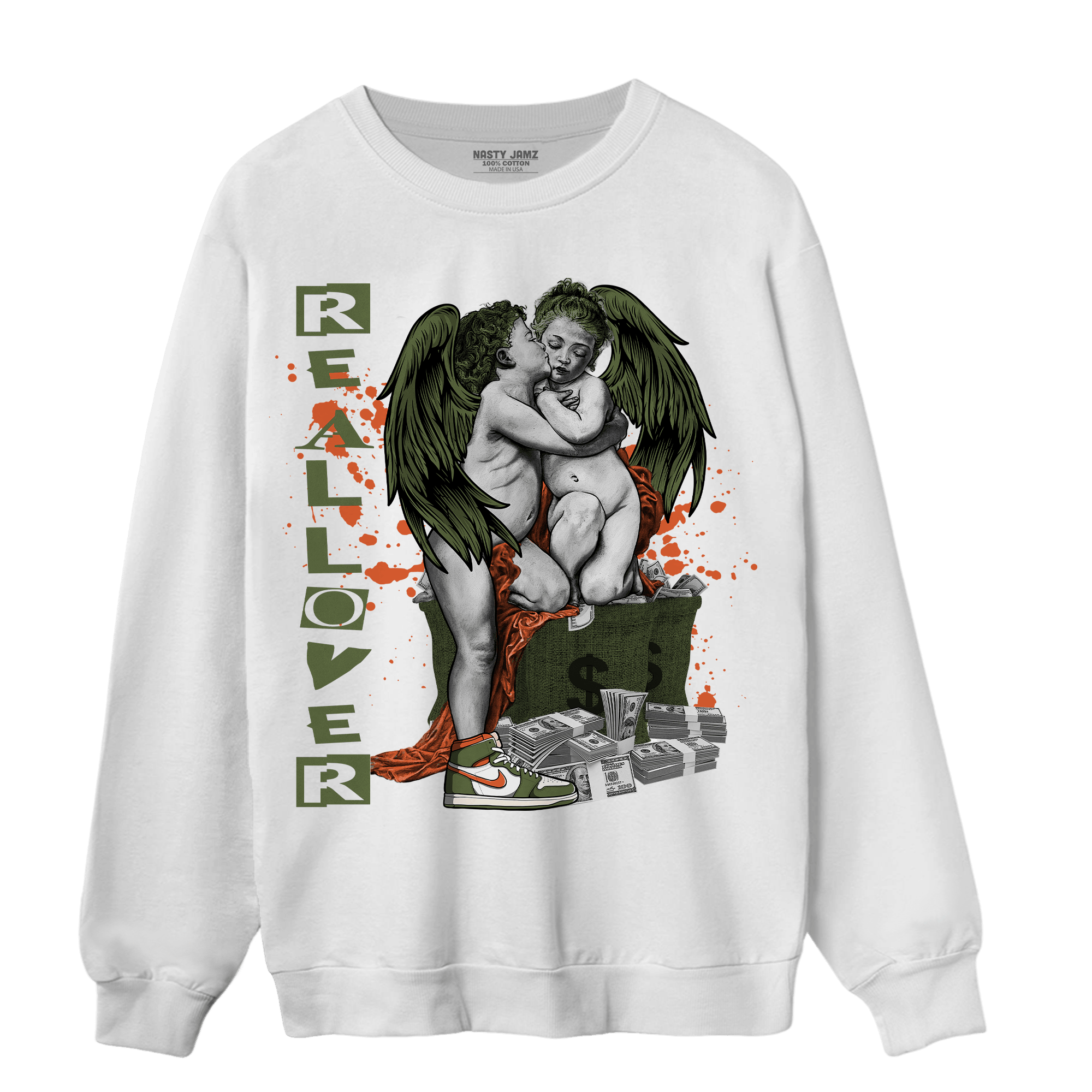 High OG Celadon 1s Sweatshirt Match Real Lover Angel - NastyJamz
