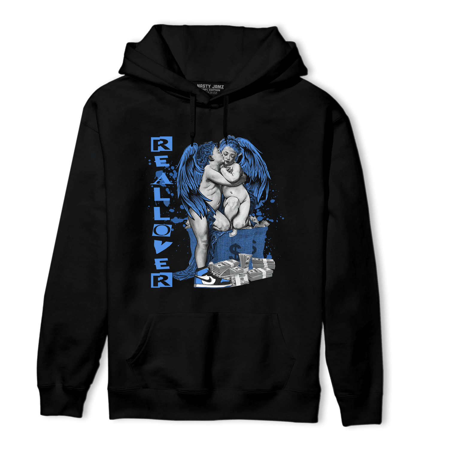 University Blue Toe 1s Hoodie Match Real Lover Angel - NastyJamz
