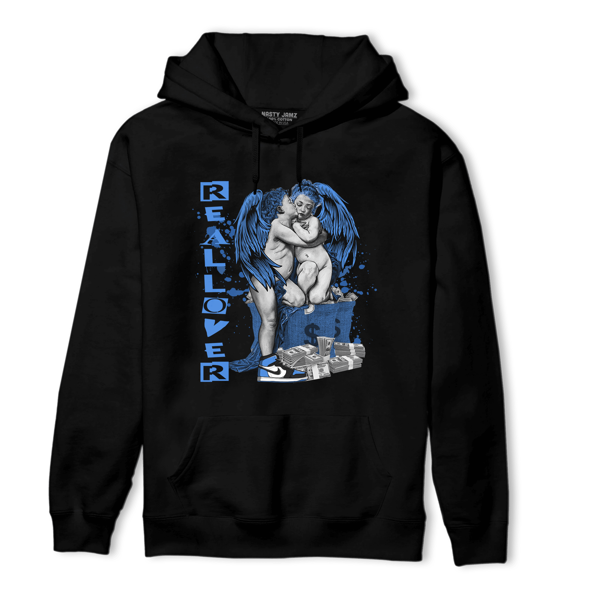 University Blue Toe 1s Hoodie Match Real Lover Angel - NastyJamz