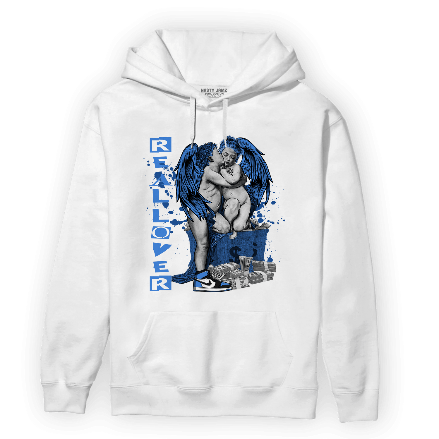 University Blue Toe 1s Hoodie Match Real Lover Angel - NastyJamz