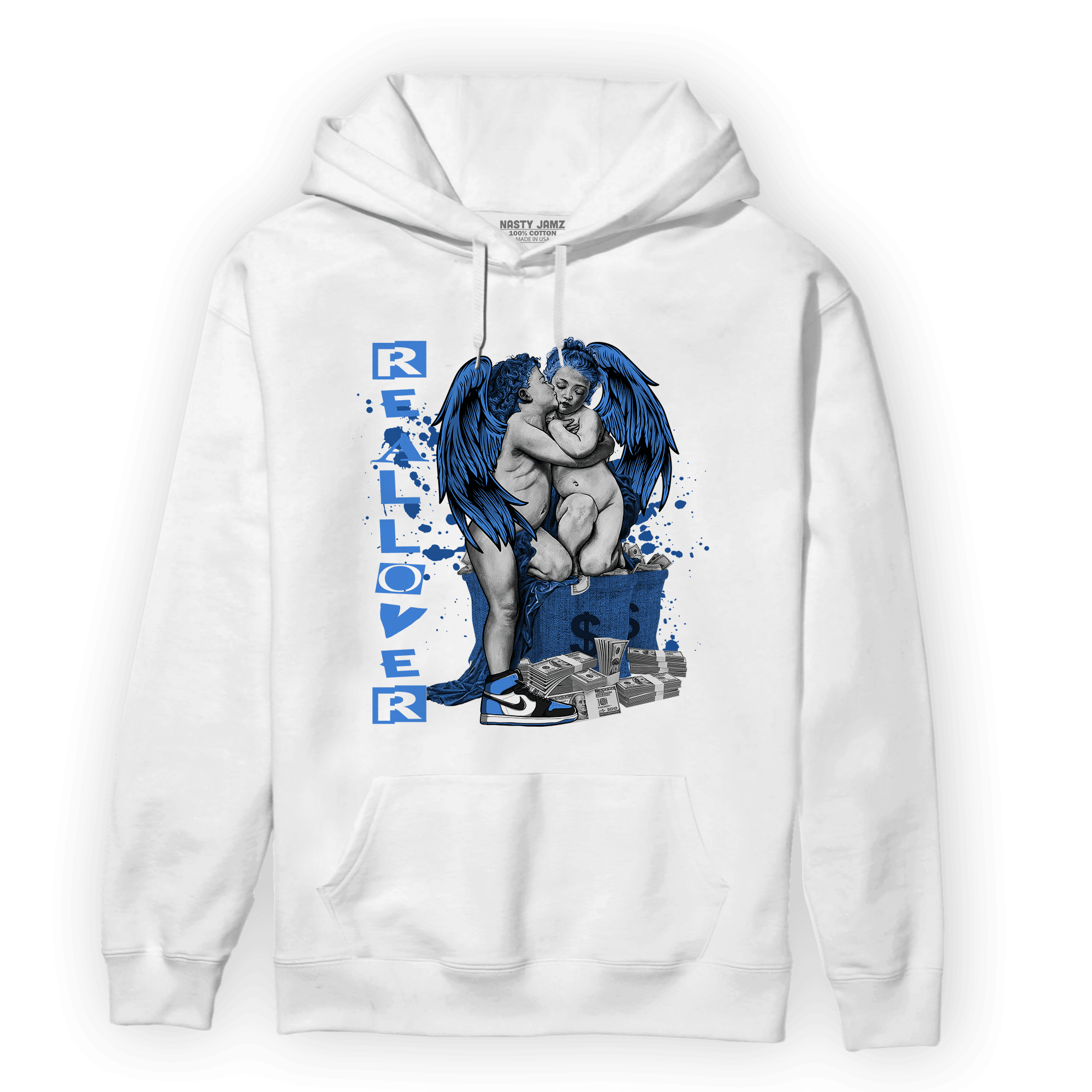 University Blue Toe 1s Hoodie Match Real Lover Angel - NastyJamz