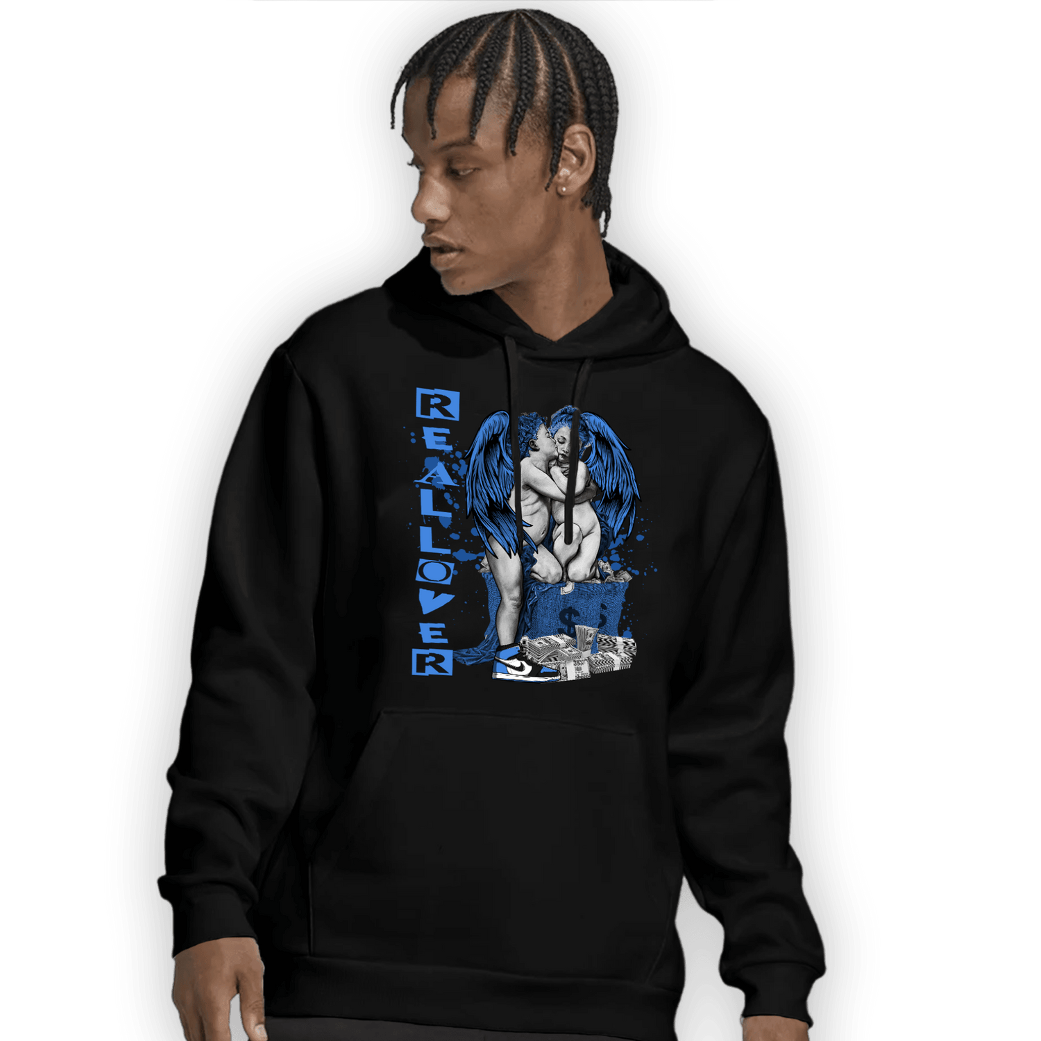 University Blue Toe 1s Hoodie Match Real Lover Angel - NastyJamz