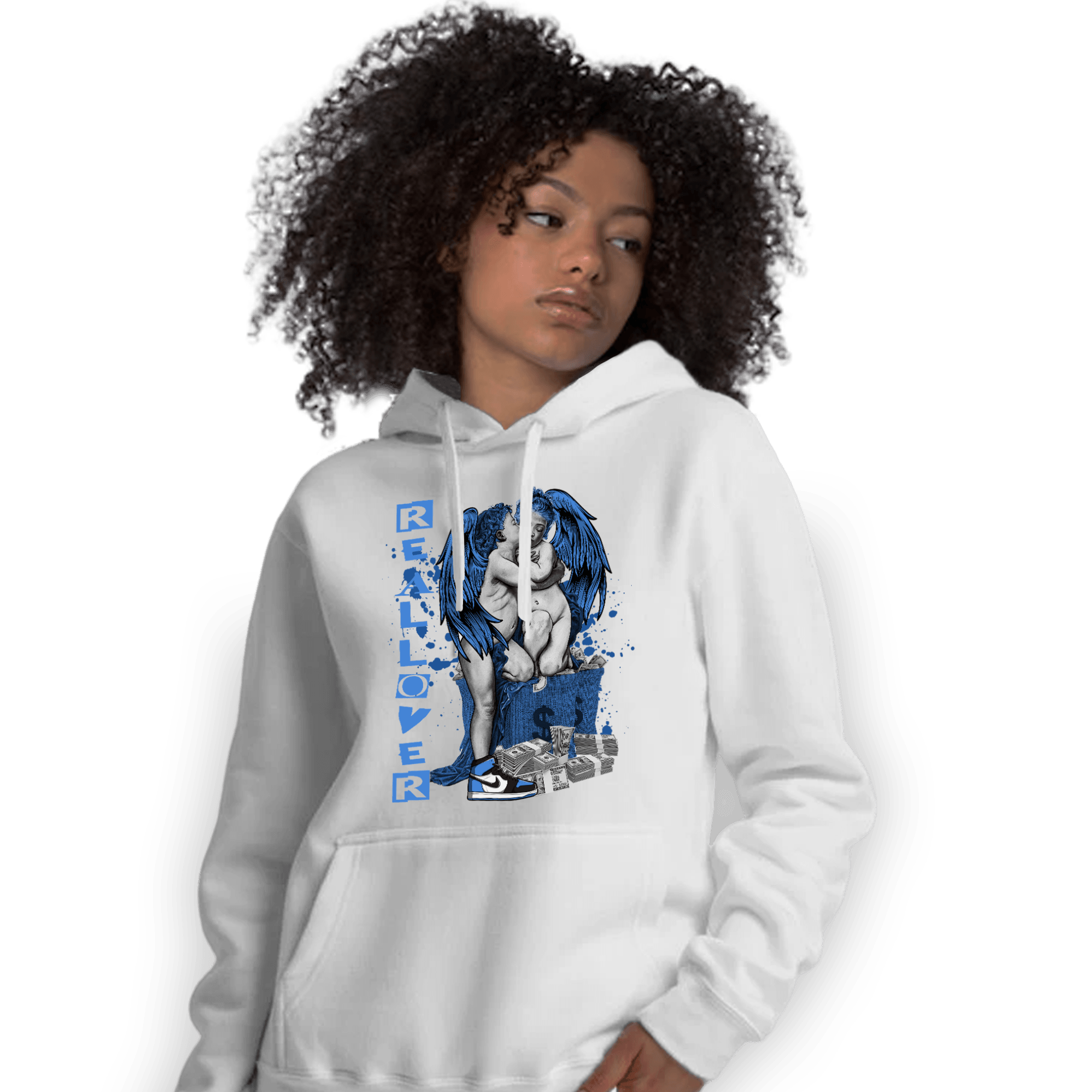 University Blue Toe 1s Hoodie Match Real Lover Angel - NastyJamz