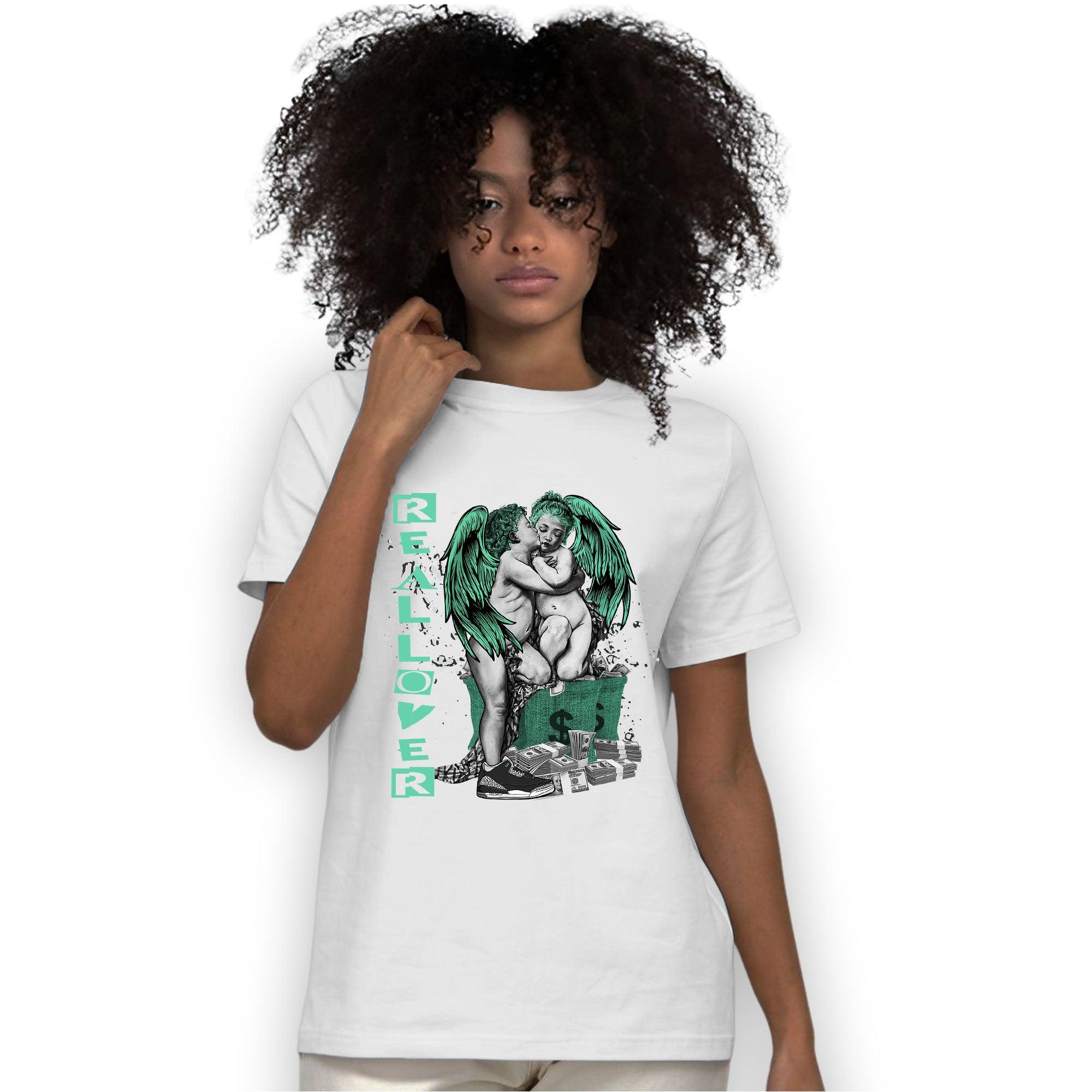 Green Glow 3s T Shirt Match Real Lover Angel - NastyJamz