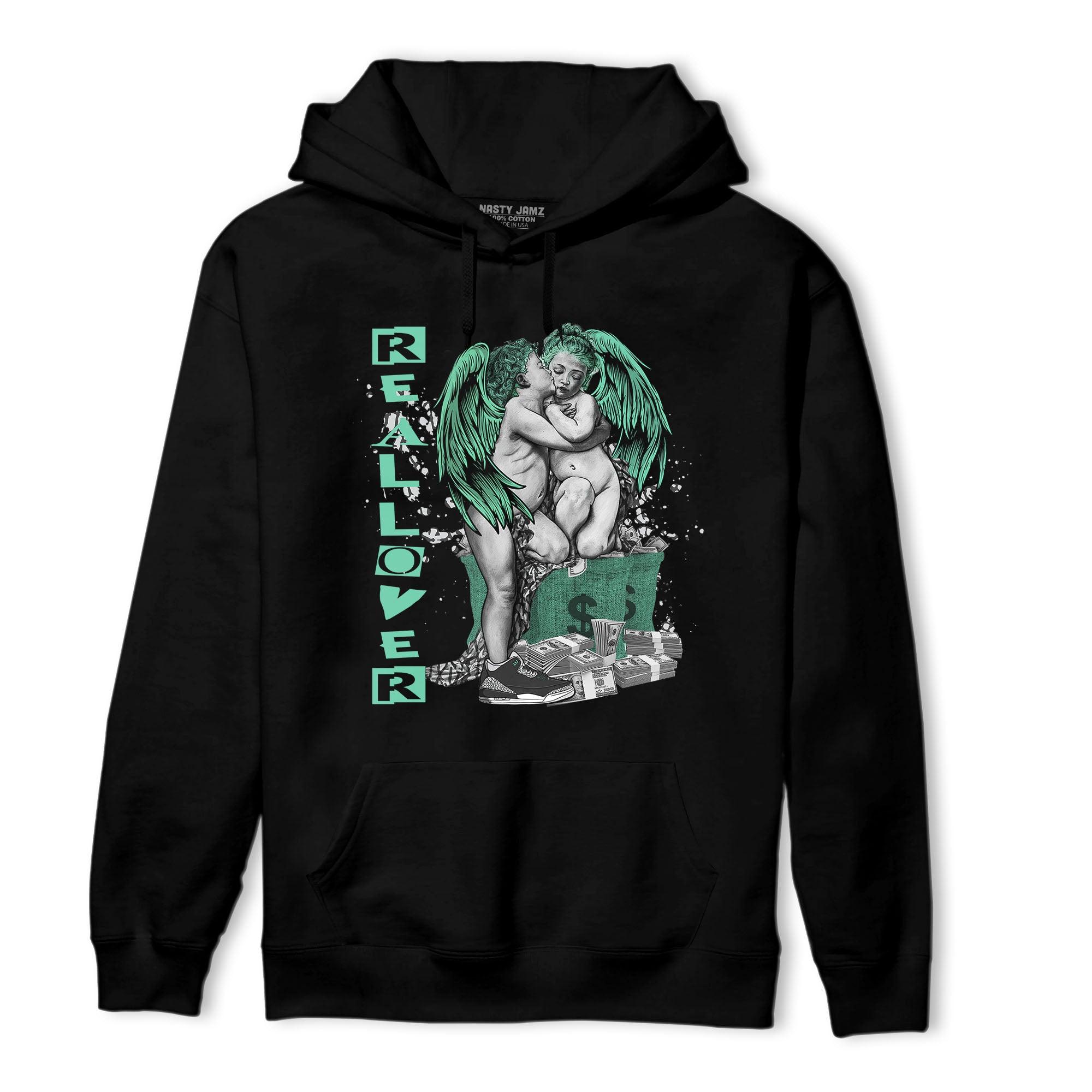 Green Glow 3s Hoodie Match Real Lover Angel - NastyJamz