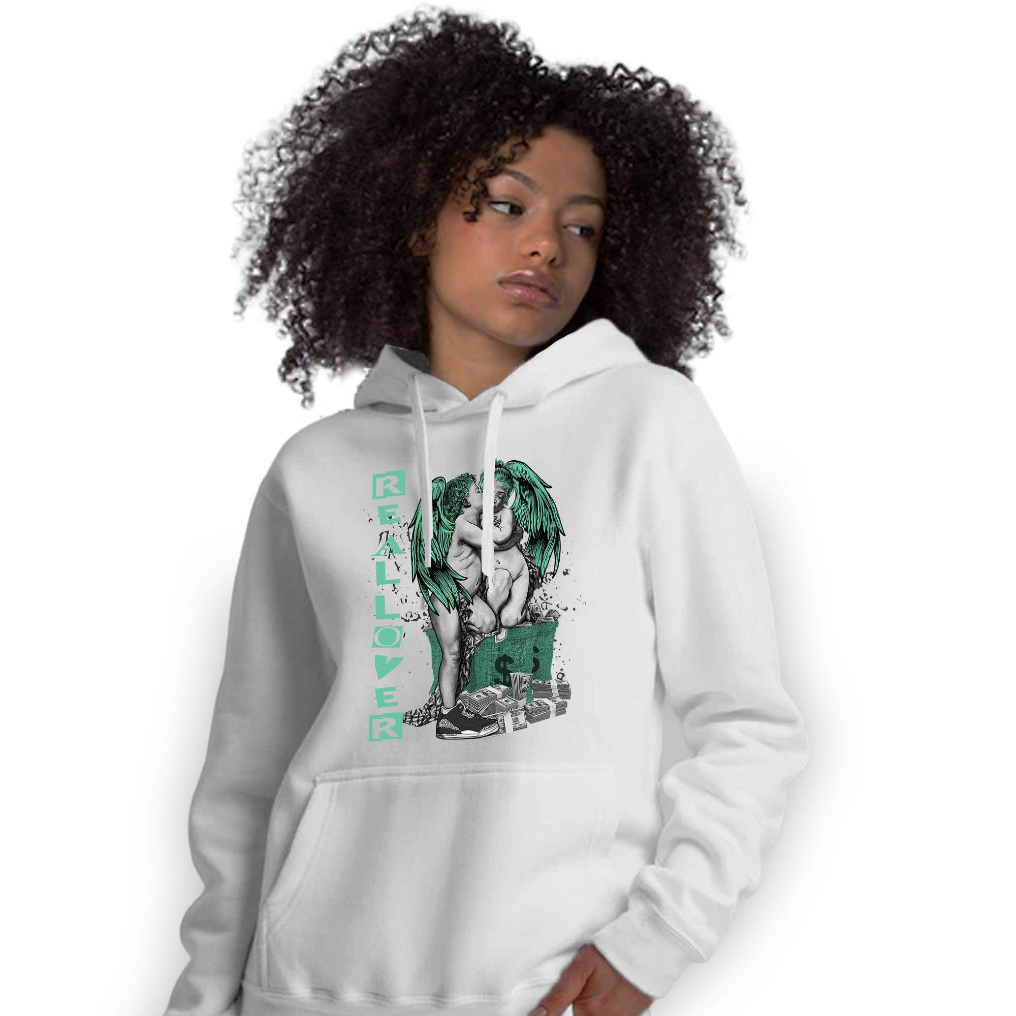 Green Glow 3s Hoodie Match Real Lover Angel - NastyJamz