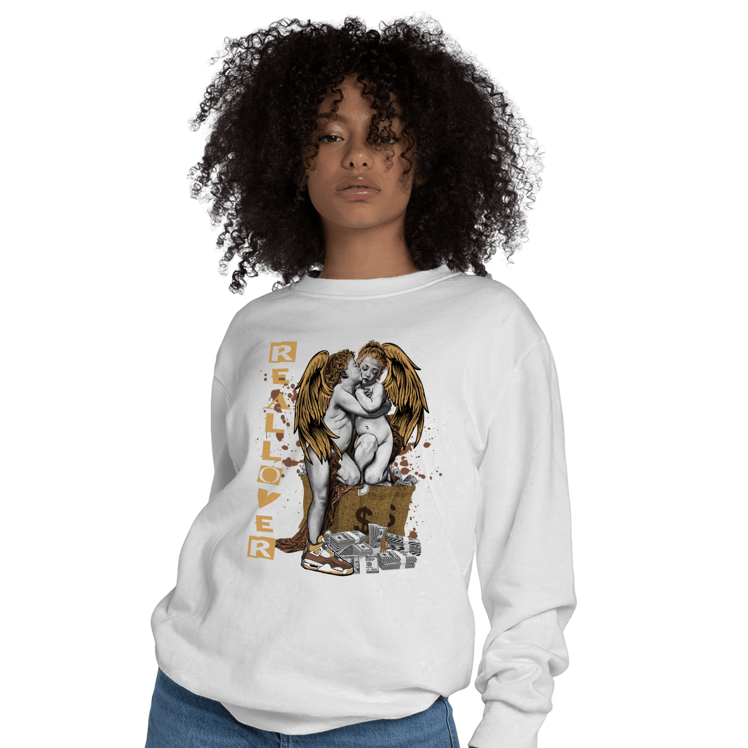 Cacao Wow 4s Sweatshirt Match Real Lover Angel - NastyJamz