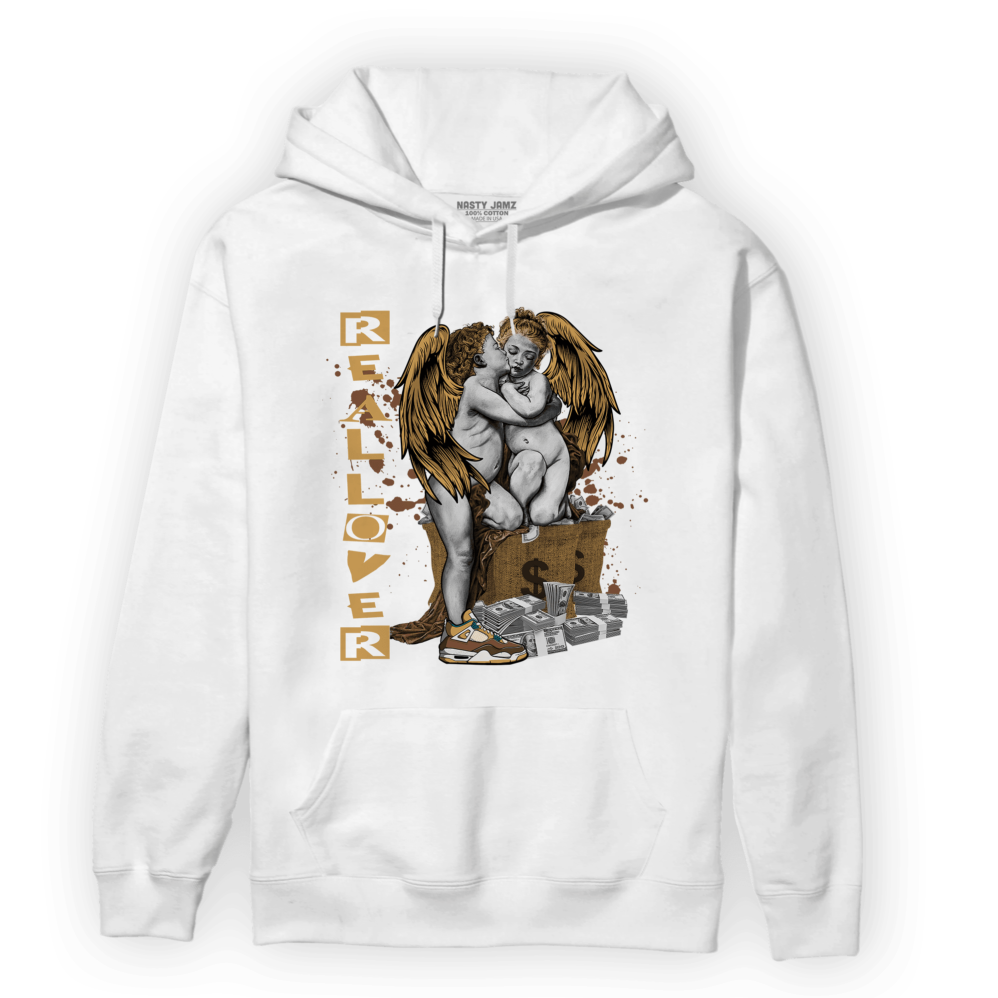 Cacao Wow 4s Hoodie Match Real Lover Angel - NastyJamz