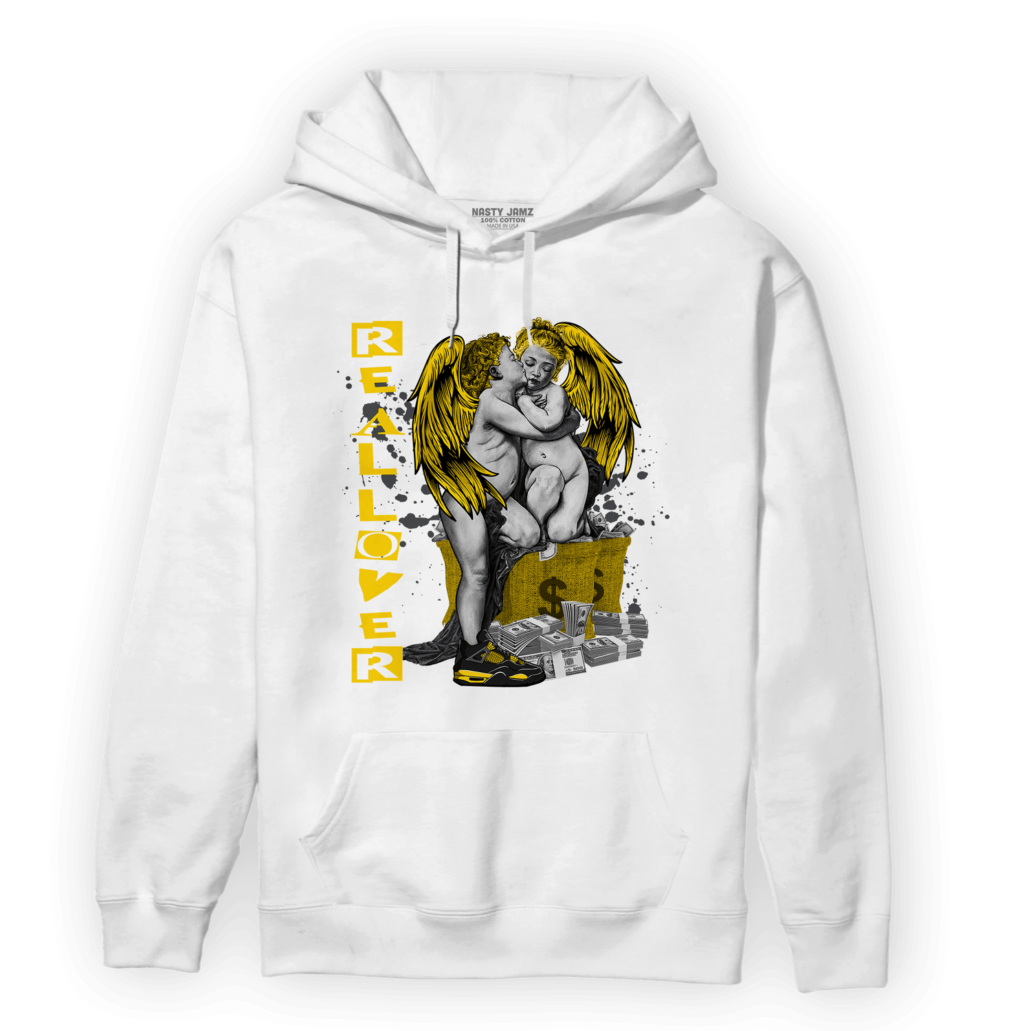 Thunder 4s Hoodie Match Real Lover Angel - NastyJamz