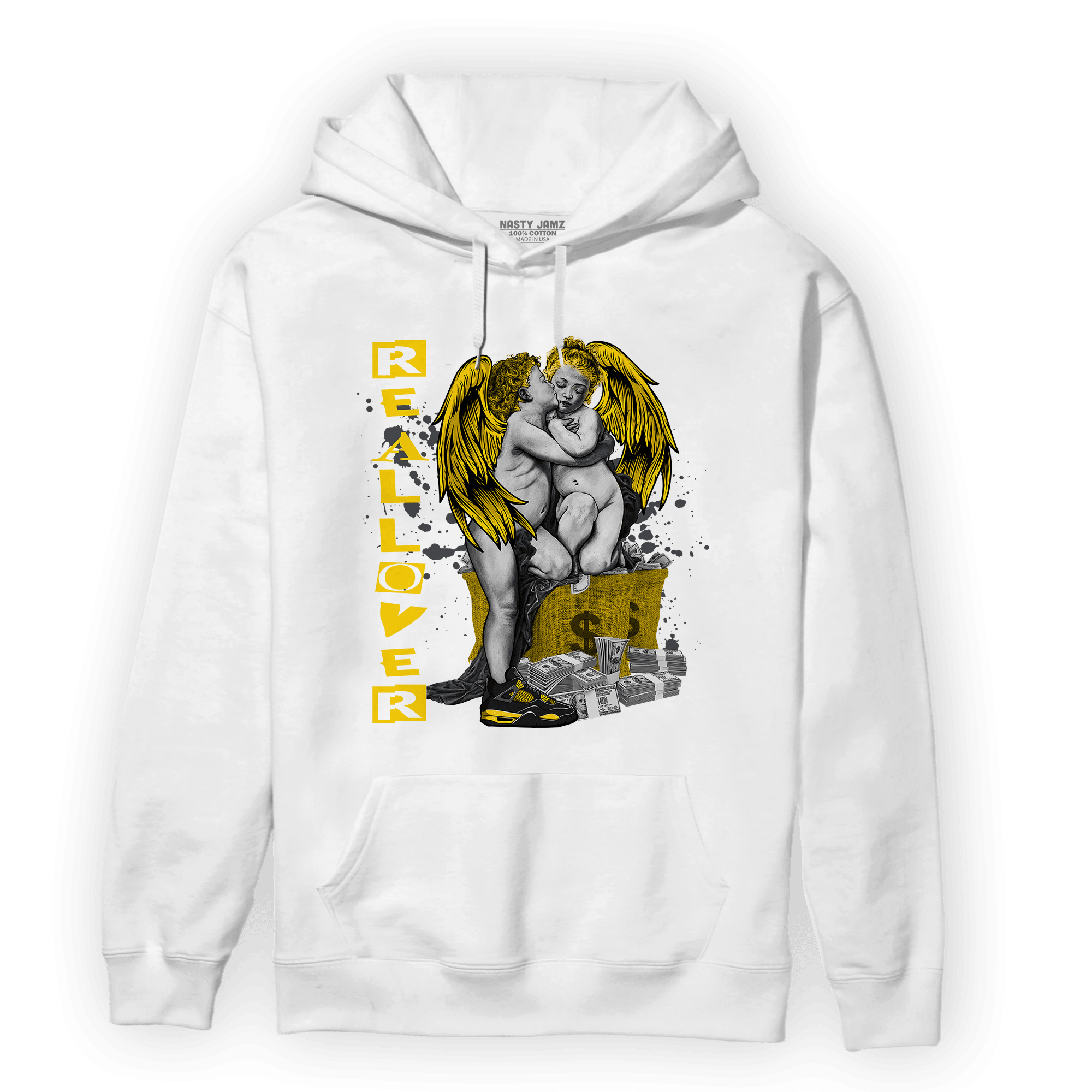 Thunder 4s Hoodie Match Real Lover Angel - NastyJamz