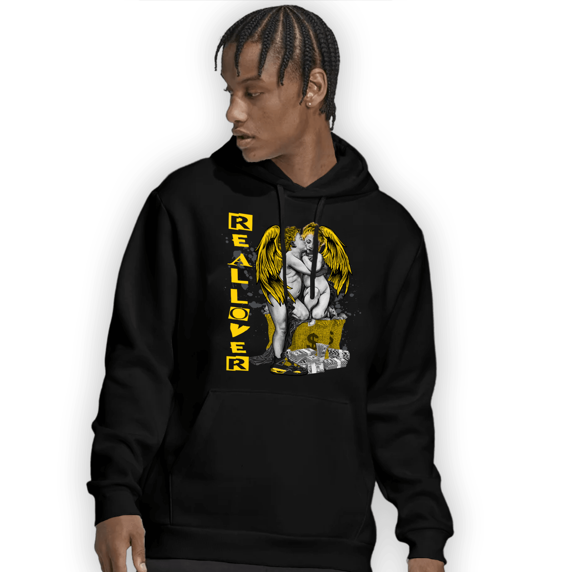 Thunder 4s Hoodie Match Real Lover Angel - NastyJamz