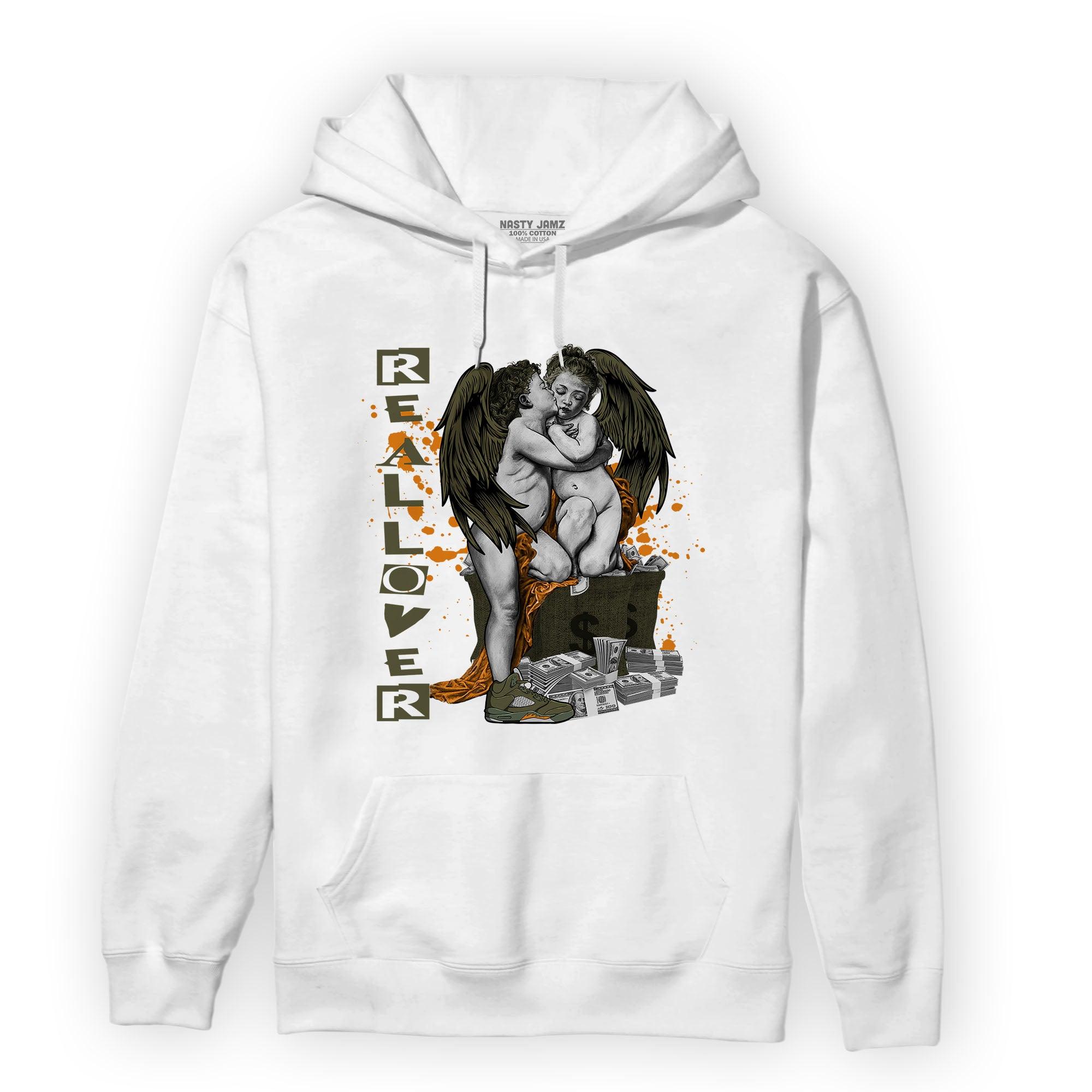 Olive 5s Hoodie Match Real Lover Angel - NastyJamz