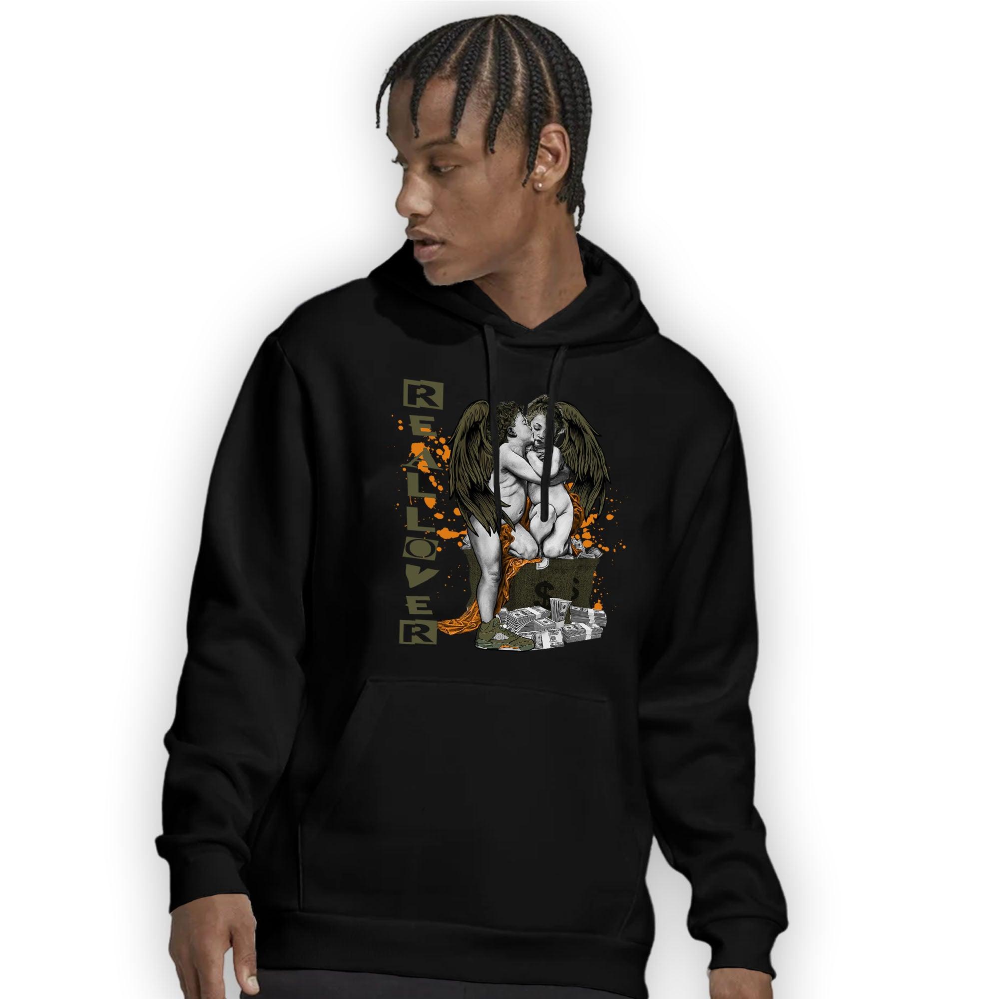 Olive 5s Hoodie Match Real Lover Angel - NastyJamz