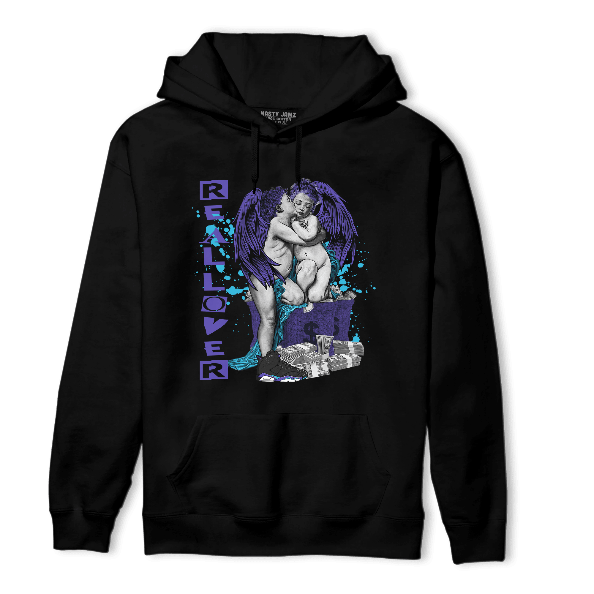 Aqua 6s Hoodie Match Real Lover Angel - NastyJamz